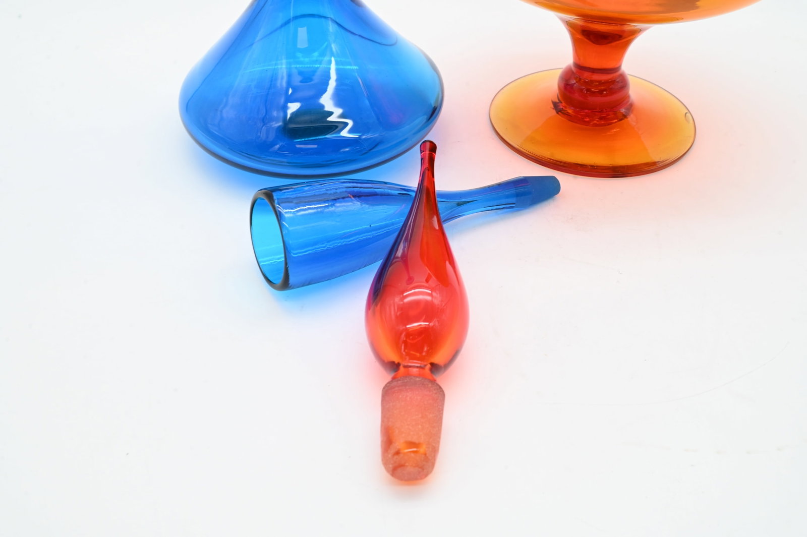 Two Wayne Husted for Blenko Glass Decanters - 4