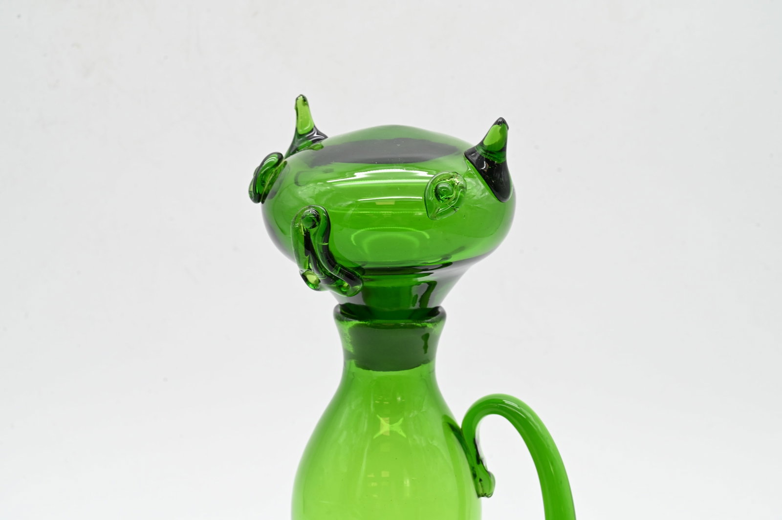 Wayne Husted for Blenko Glass "Kitty" Cat Decanter - 2