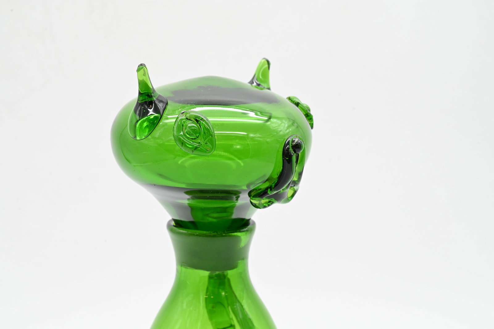 Wayne Husted for Blenko Glass "Kitty" Cat Decanter - 3