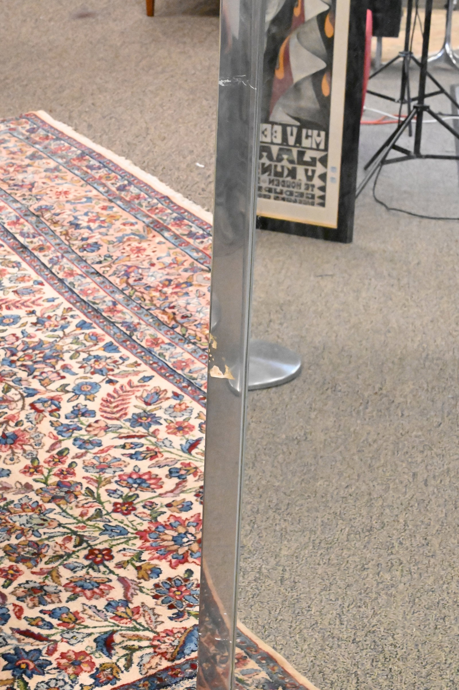 Two Large Maison Jansen Style Chrome Mirrors - 4