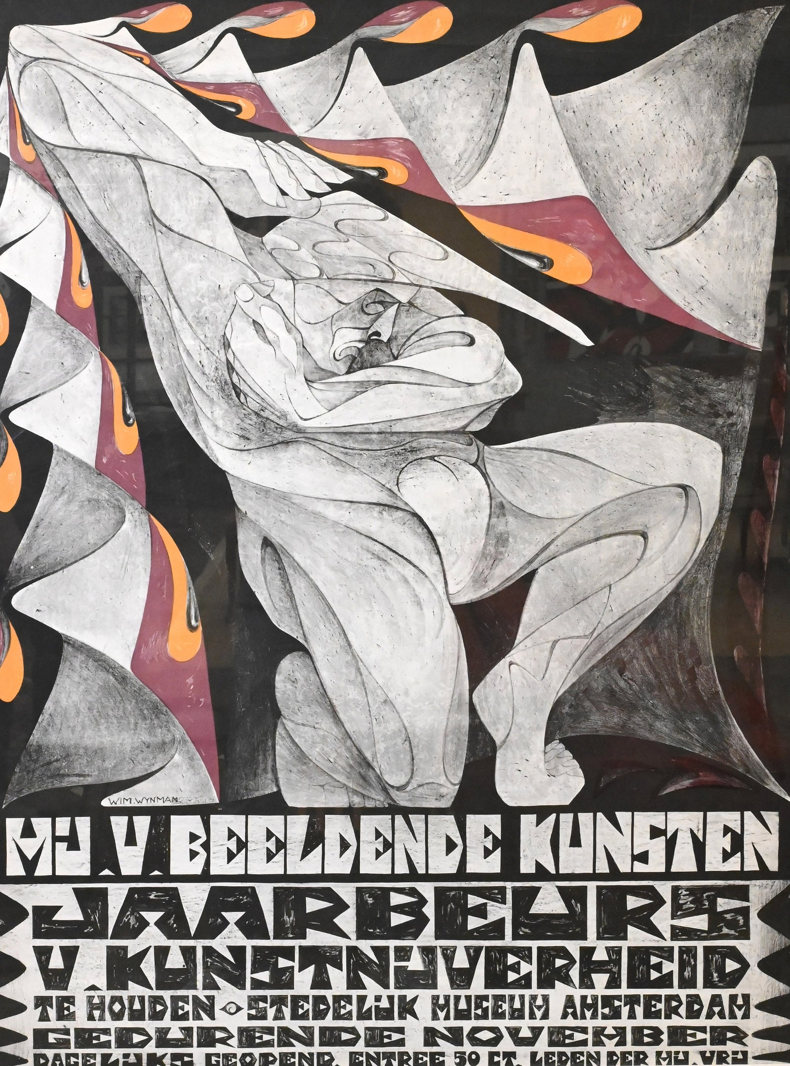Wilhelm Ferdinand (Wim) Wynman (Dutch 1897 - 1984): Wilhelm Ferdinand (Wim) Wynman (Dutch 1897 - 1984) Stedelijk Museum Fine Arts and Crafts Exhibition Poster, Amsterdam Lithograph poster Signed in plate Wim Wynman 39" x 29" sight Provenance: Property