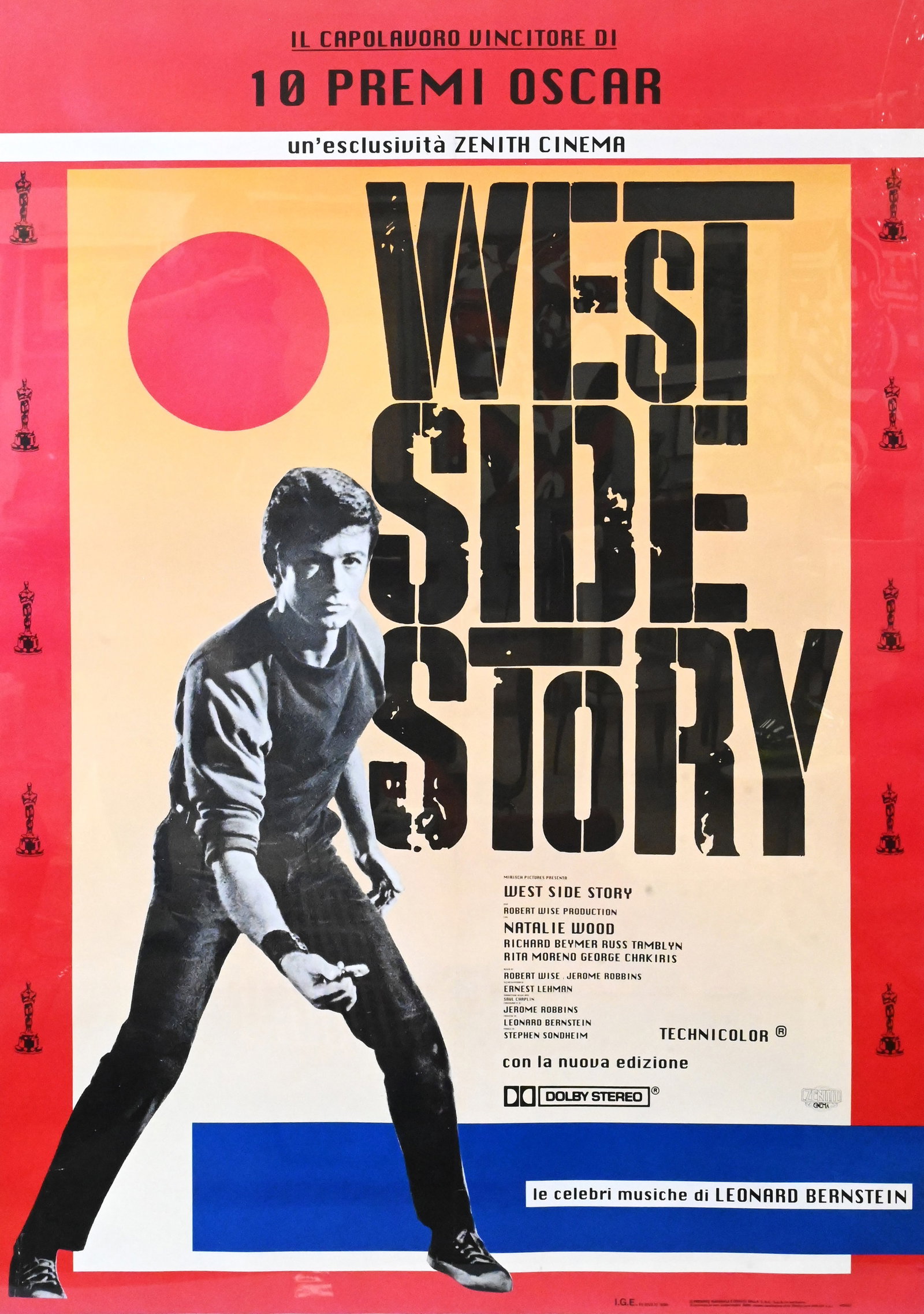 Silvano Campeggi (Italian 1923-2018): Silvano Campeggi (Italian 1923-2018) "West Side Story", 1962 Silkscreen, two-sheet poster 56 1/4" x 42 1/2" sight, 59 1/2" x 45 1/2" frame Provenance: Property from the Collection of Thomas D.
