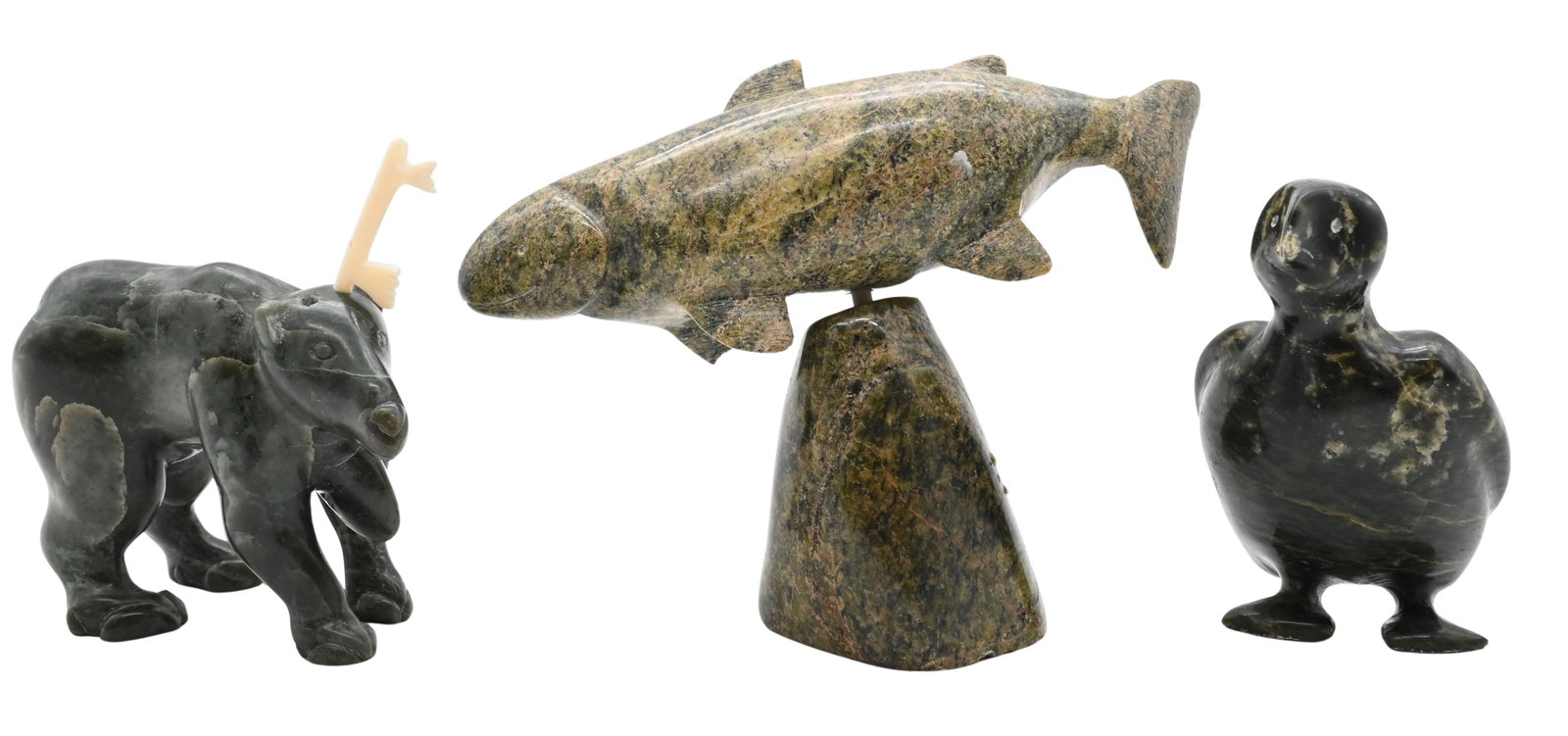 Three Small Inuit Soapstone Carvings (1 of 3)