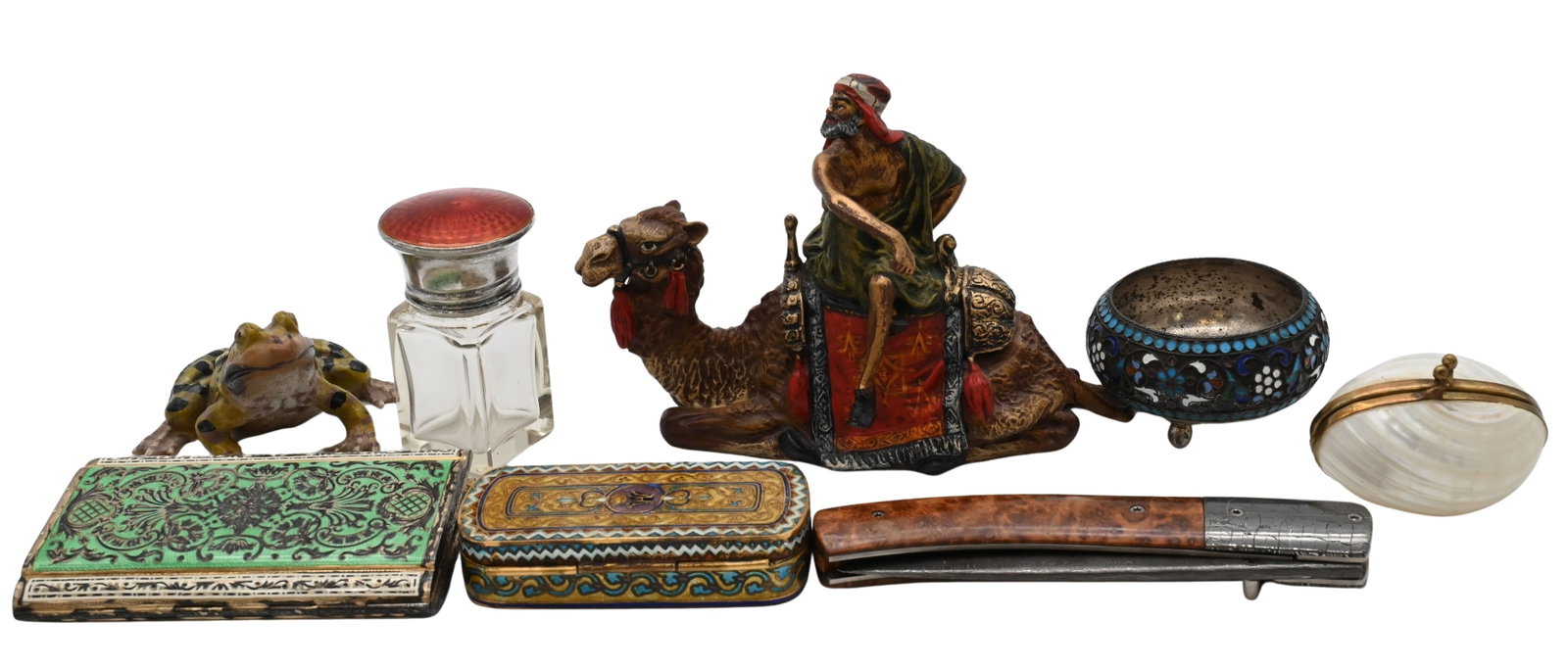 Small Group of Bronze, Silver and Enamel Decorative Articles (1 of 7)