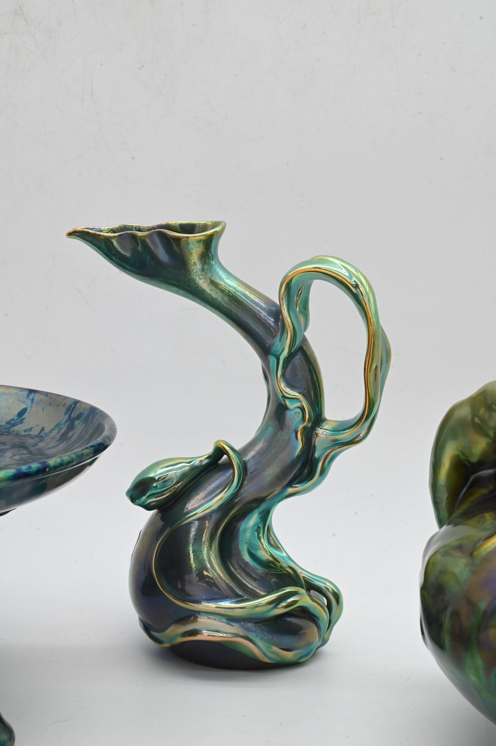 Three Zsolnay Pecs Eosin Glazed Pieces - 2