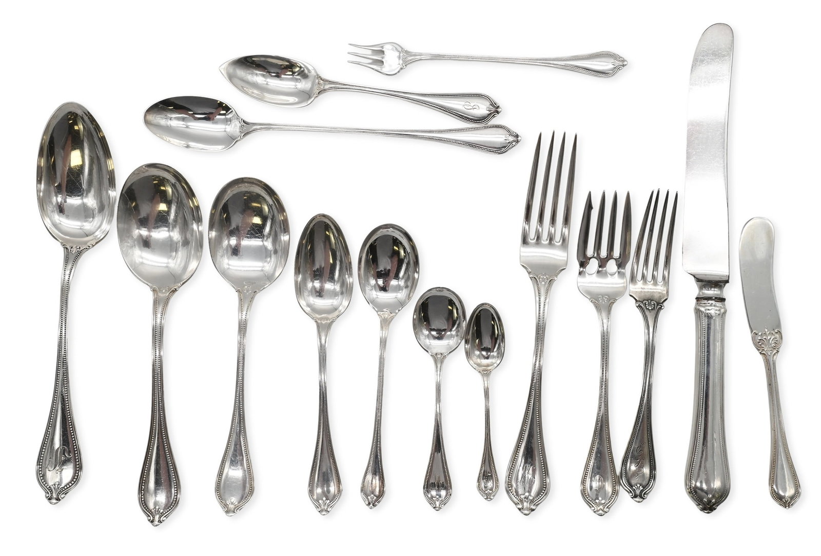 187 Piece Towle Sterling Silver Flatware Set, Newbury Pattern (1 of 5)