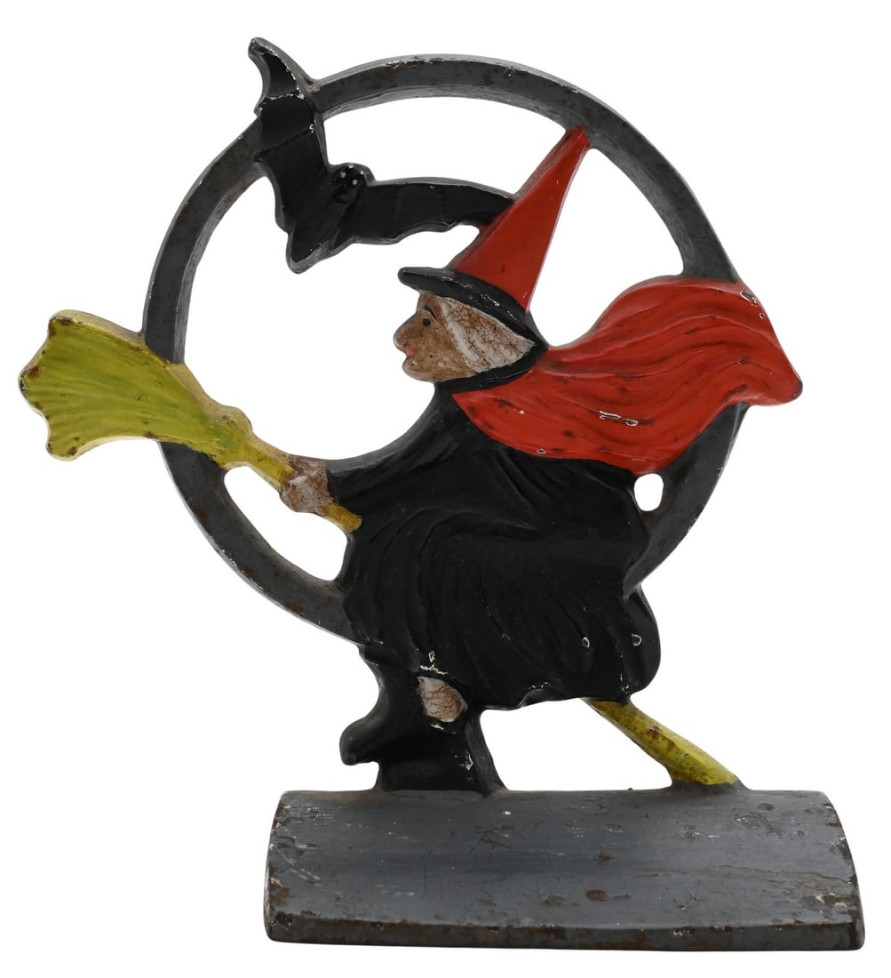 Cast Iron Halloween Witch Doorstop (1 of 3)