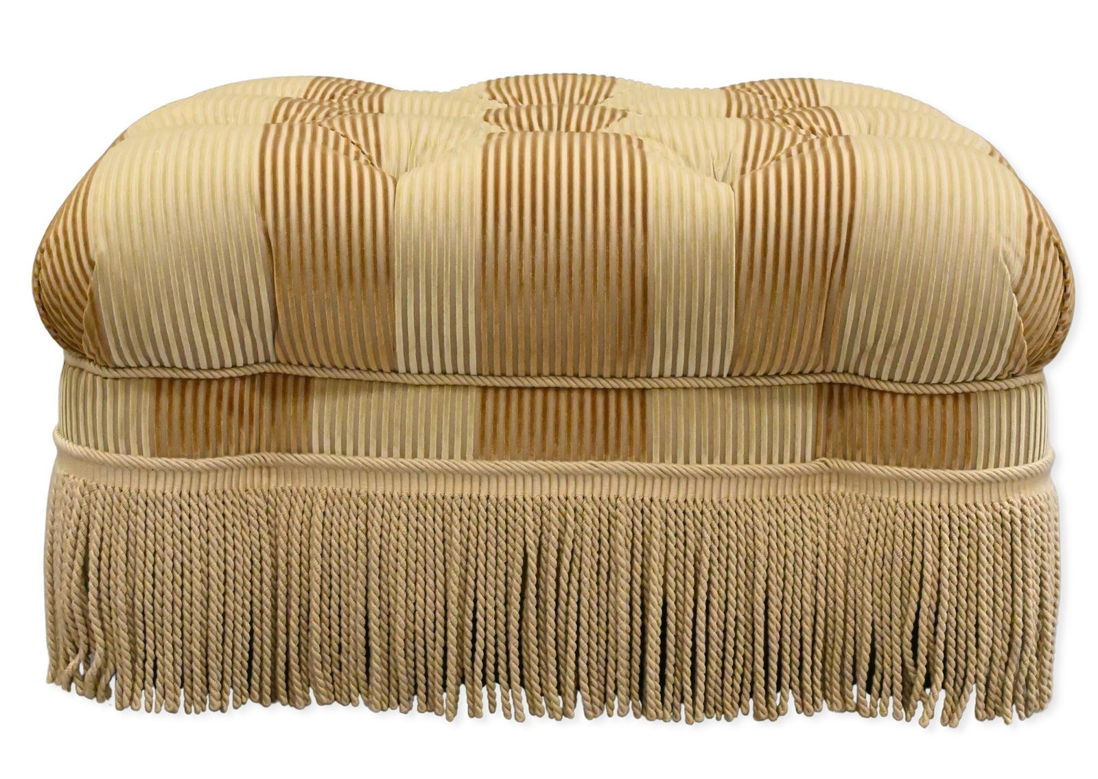 Dapha Ltd. Upholstered Poof: Dapha Ltd. Upholstered Poof having tufted top height 16 inches, top 30" x 30"