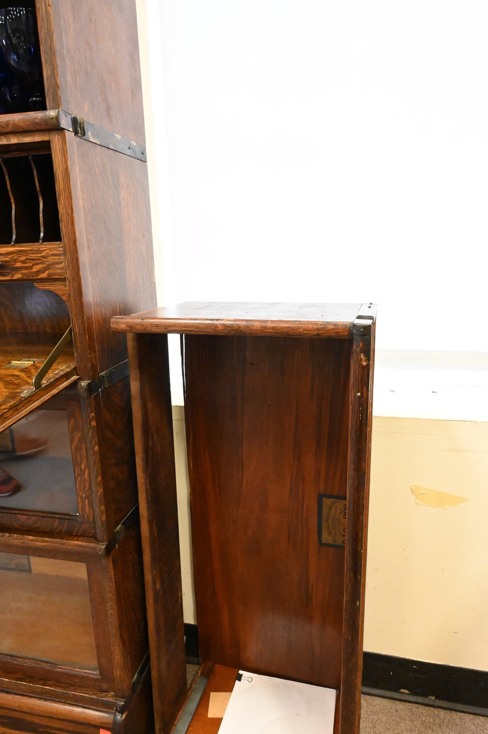Globe Wernicke Oak Seven Section Stacking Bookcase - 5