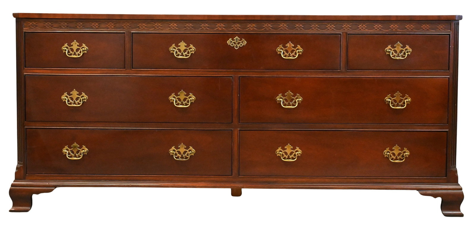 Baker Furniture Chippendale Style Carved Mahogany Dresser (1 of 7)