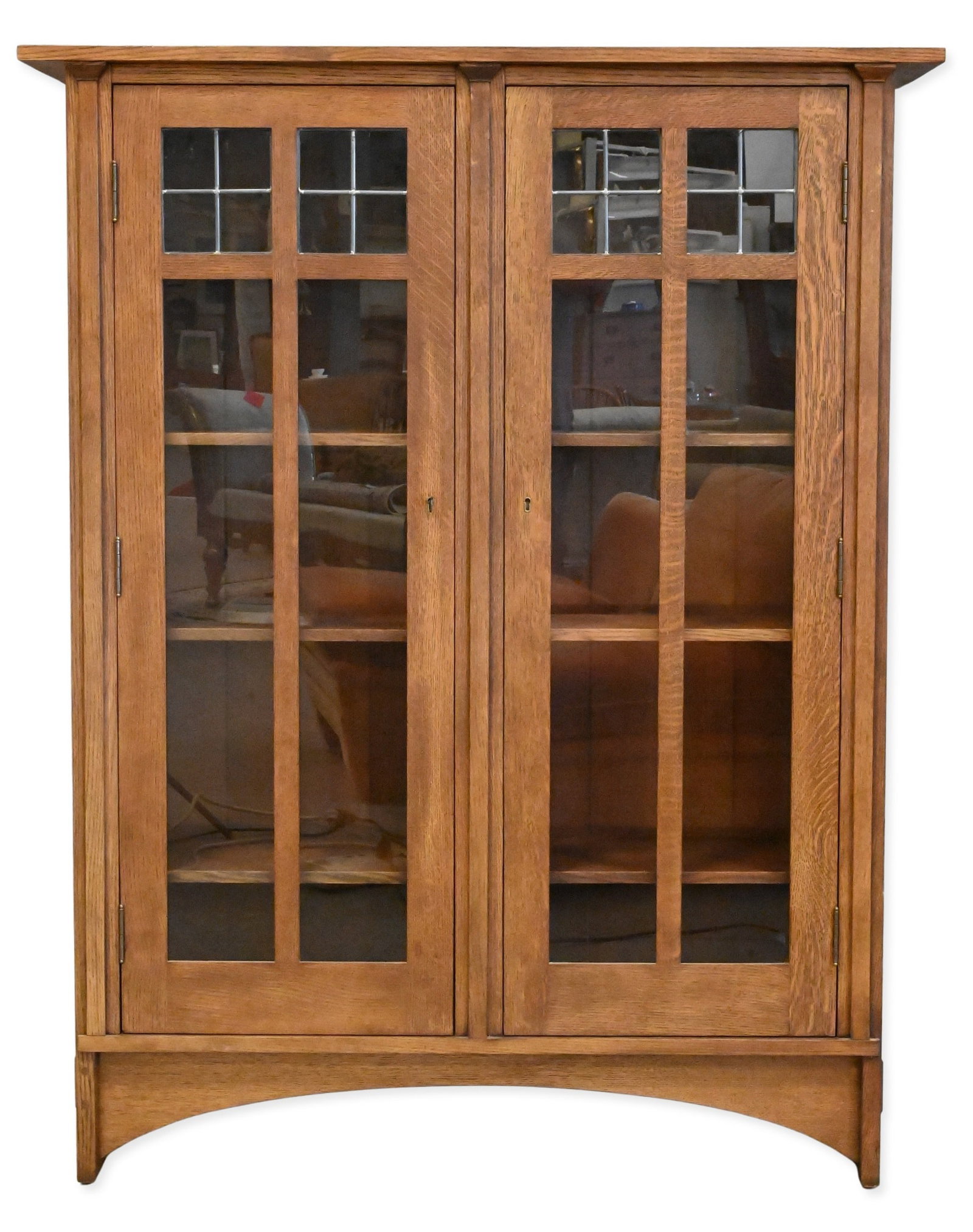 Stickley Mission Oak Double Glass Door Bookcase (1 of 6)