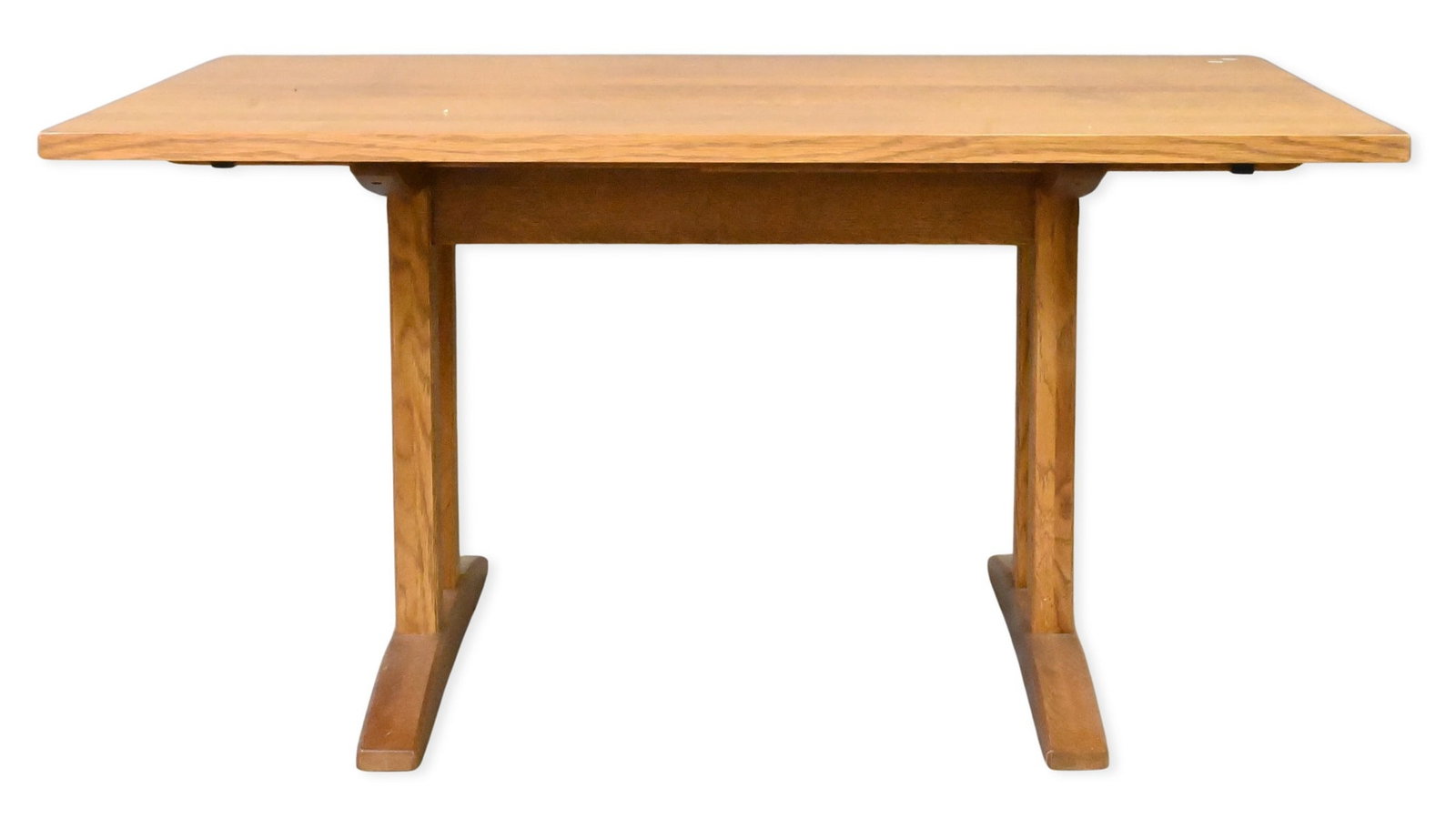 Stickley Oak Dining Table on Trestle Base (1 of 7)