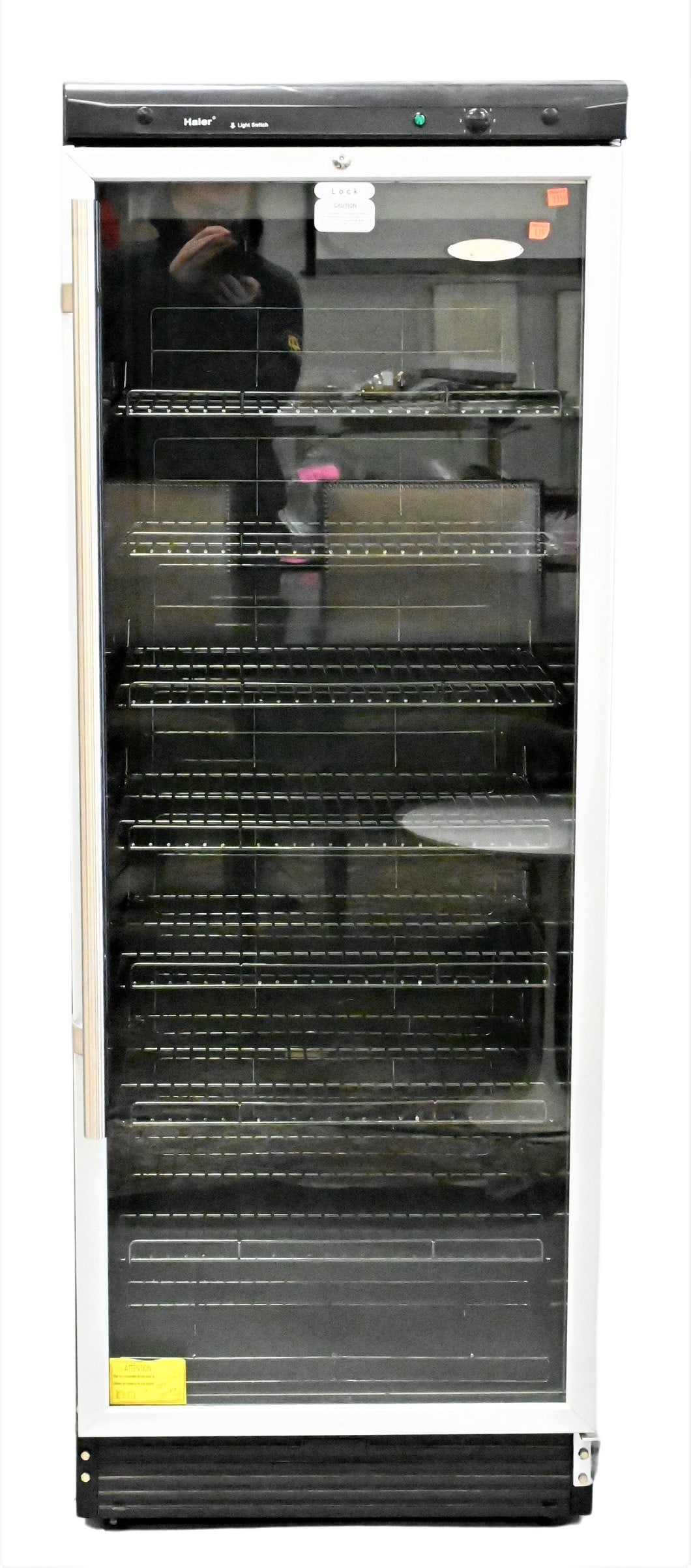 Haier Freestanding Wine Cooler: Haier Freestanding Wine Cooler model HVFM93ABL, height 65 inches. Provenance: Property from a private New York collection