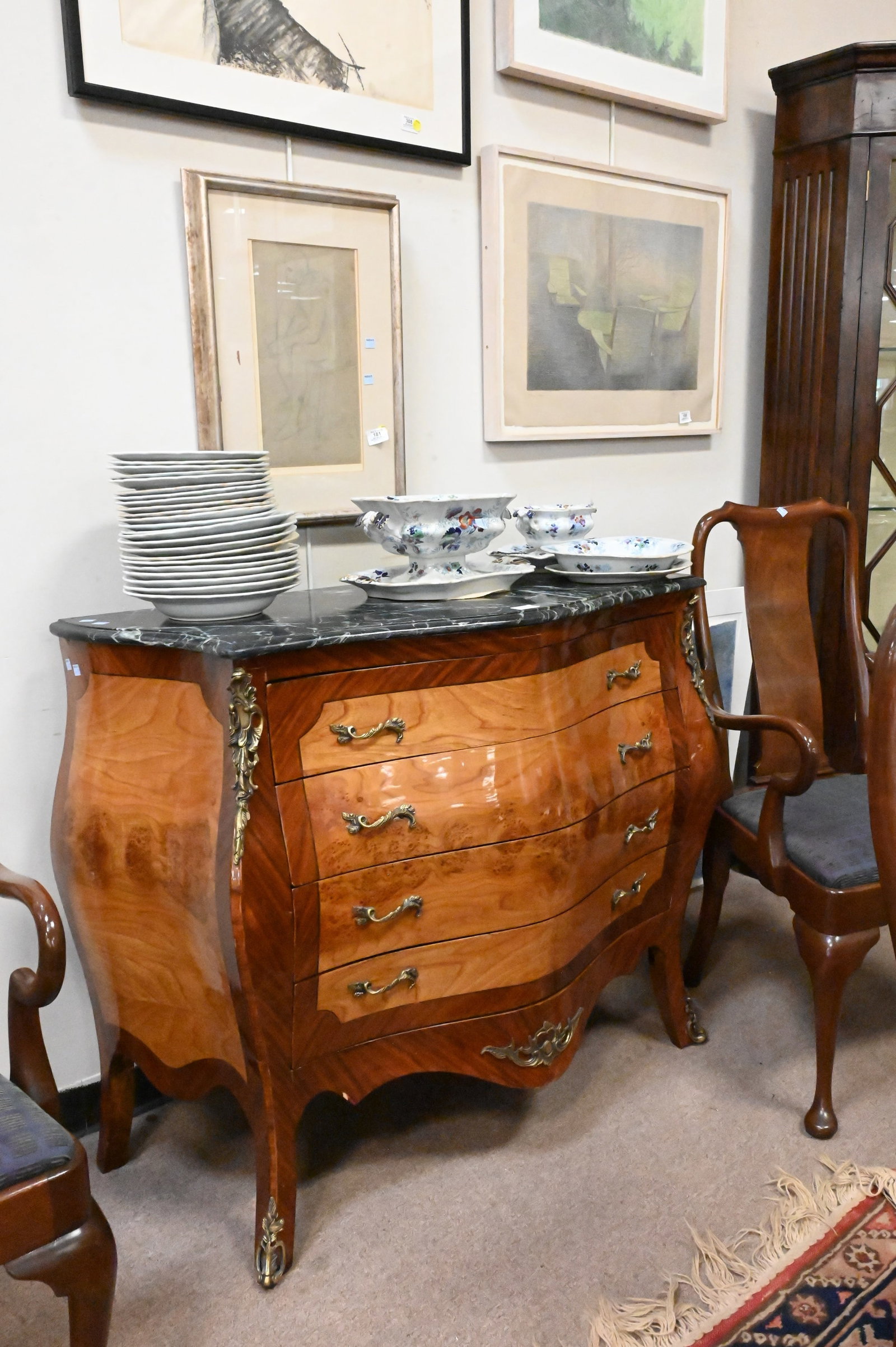 Louis XV Style Marble Top Commode - 2