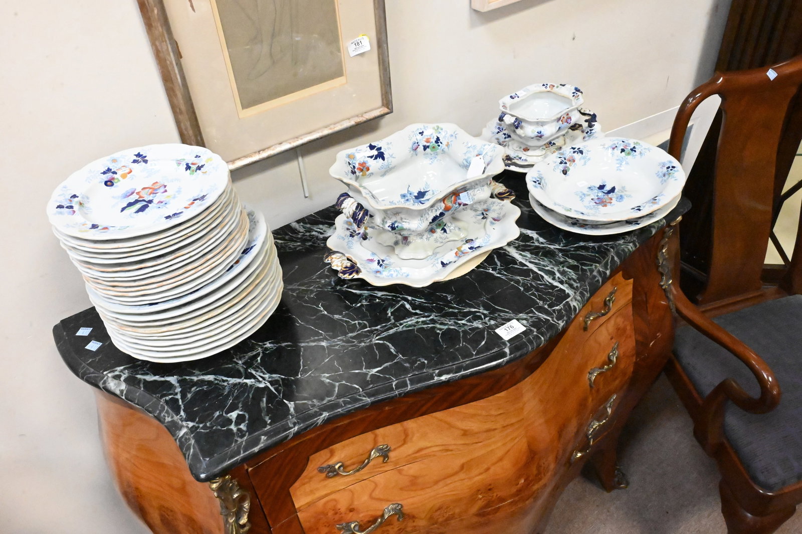 Louis XV Style Marble Top Commode - 3