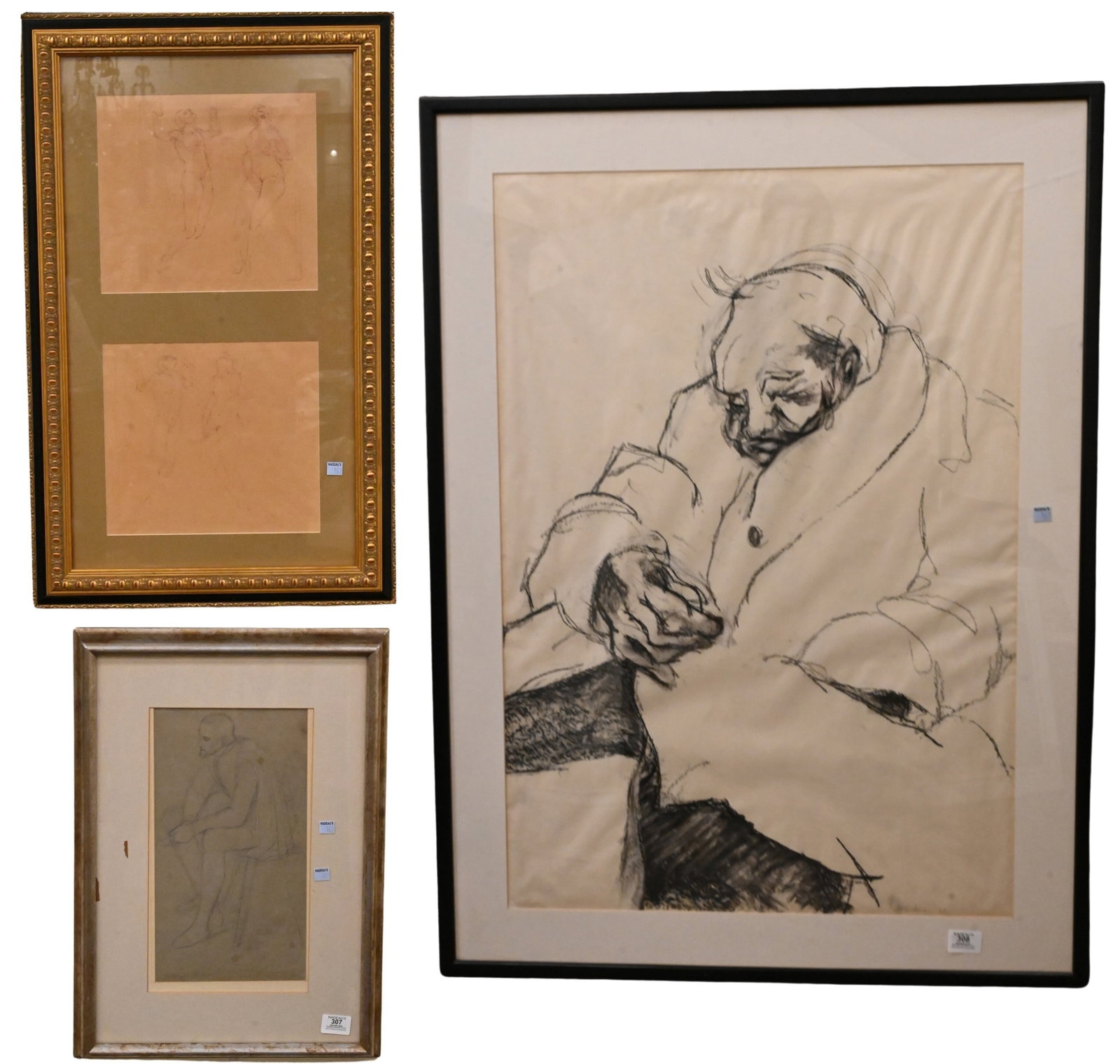 Three Framed Portrait Studies (1 of 7)