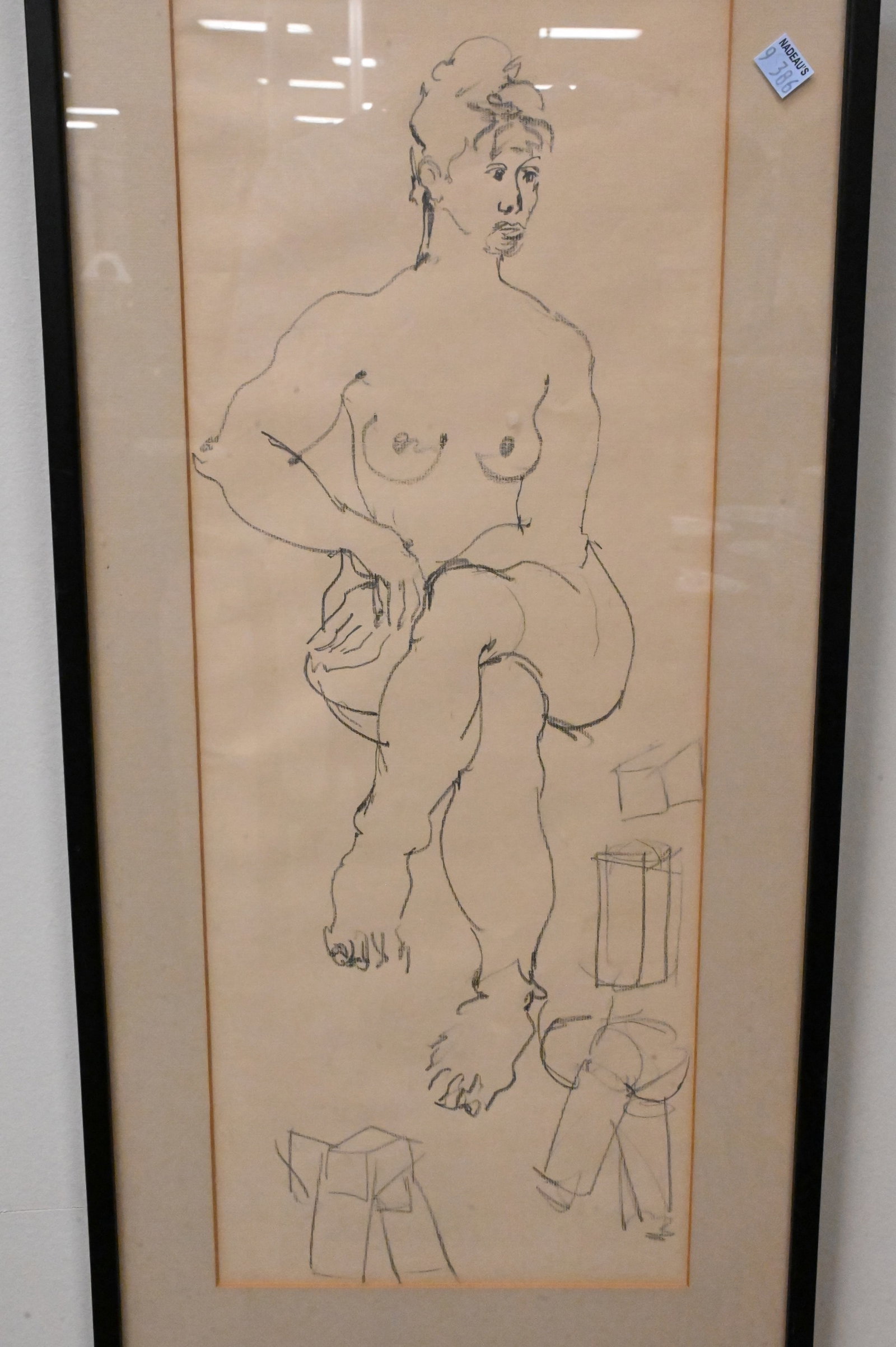 Three Framed Mid Century Figural Studies - 3