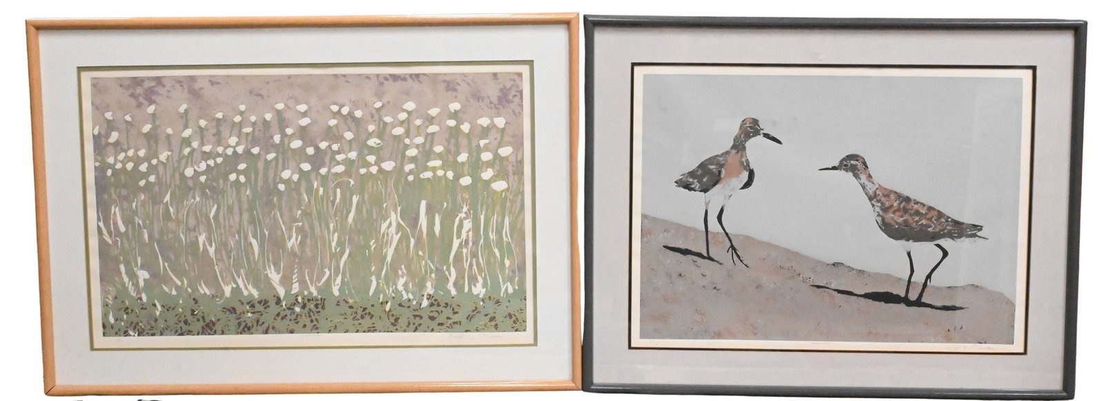 Five: David E. Gordon (American 20th/21st Century): Five: David E. Gordon (American 20th/21st Century) "Window with Fern", A.P. "Sandpipers", edition 17/25 "Trees", edition 9/18 "Seaweed Flowers", edition 12/12 "Wildflowers" Screen Prints Each signed l