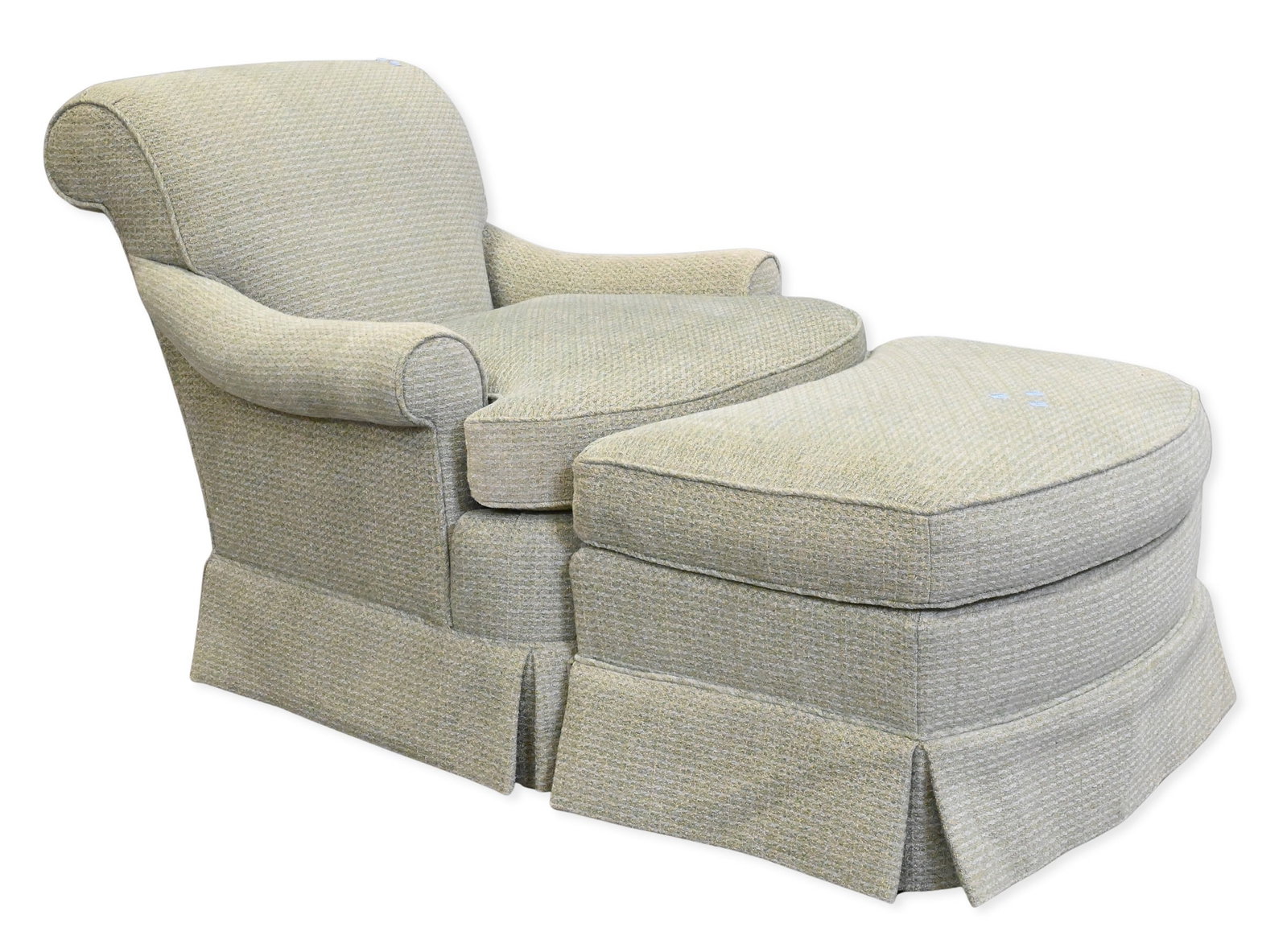 Edward Ferrell Upholstered Easy Chair and Ottoman (1 of 6)
