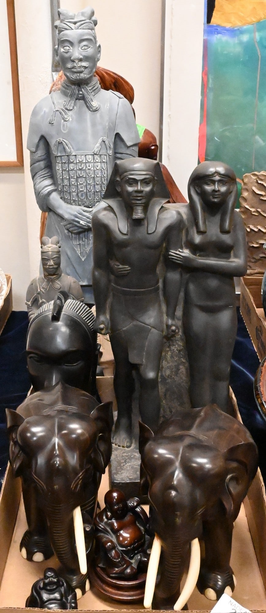 Two Box Lots of Asian and African Decorative Articles (1 of 6)