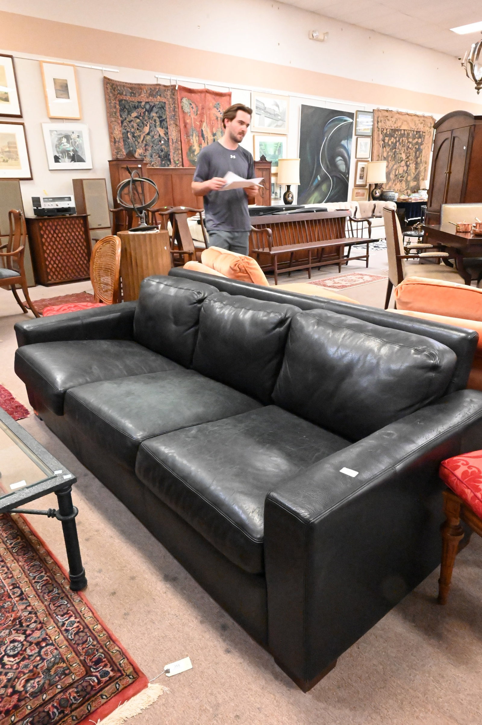 Design Within Reach Leather Sofa - 2