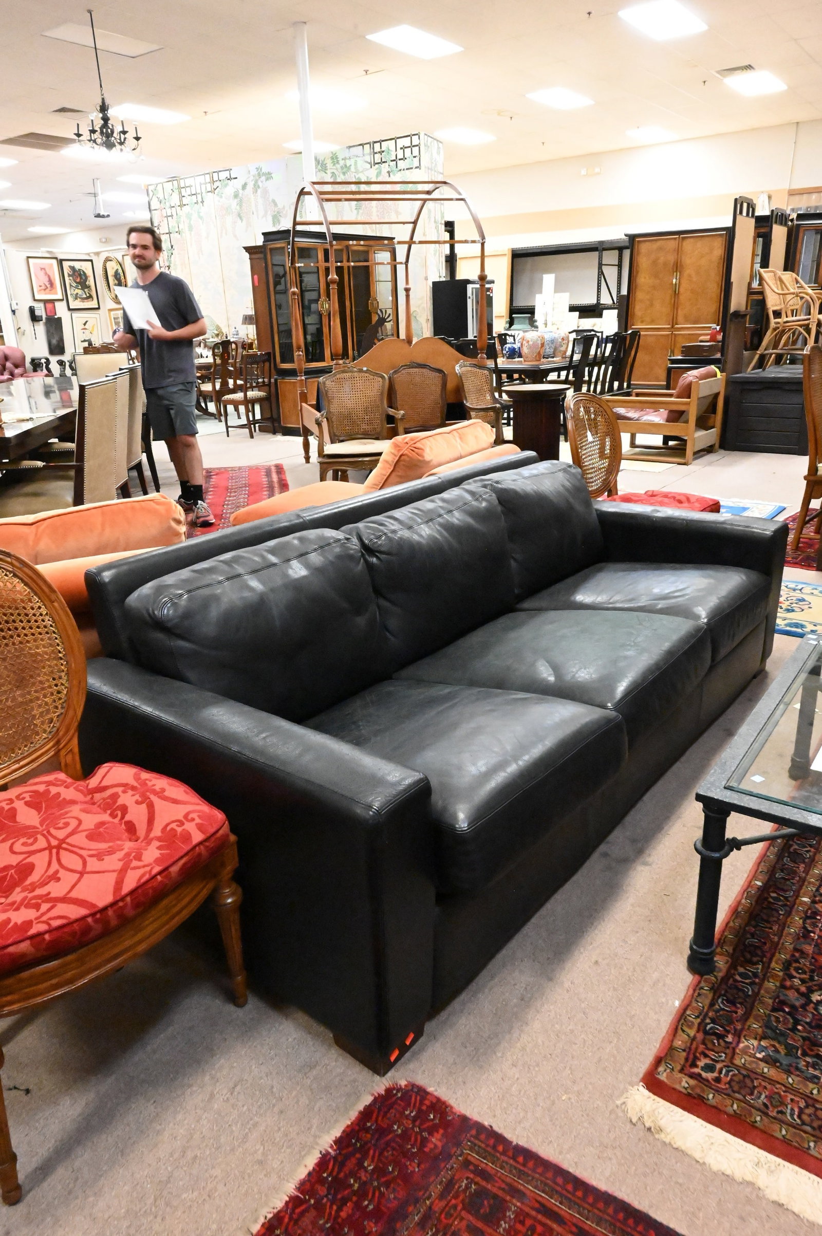 Design Within Reach Leather Sofa - 4