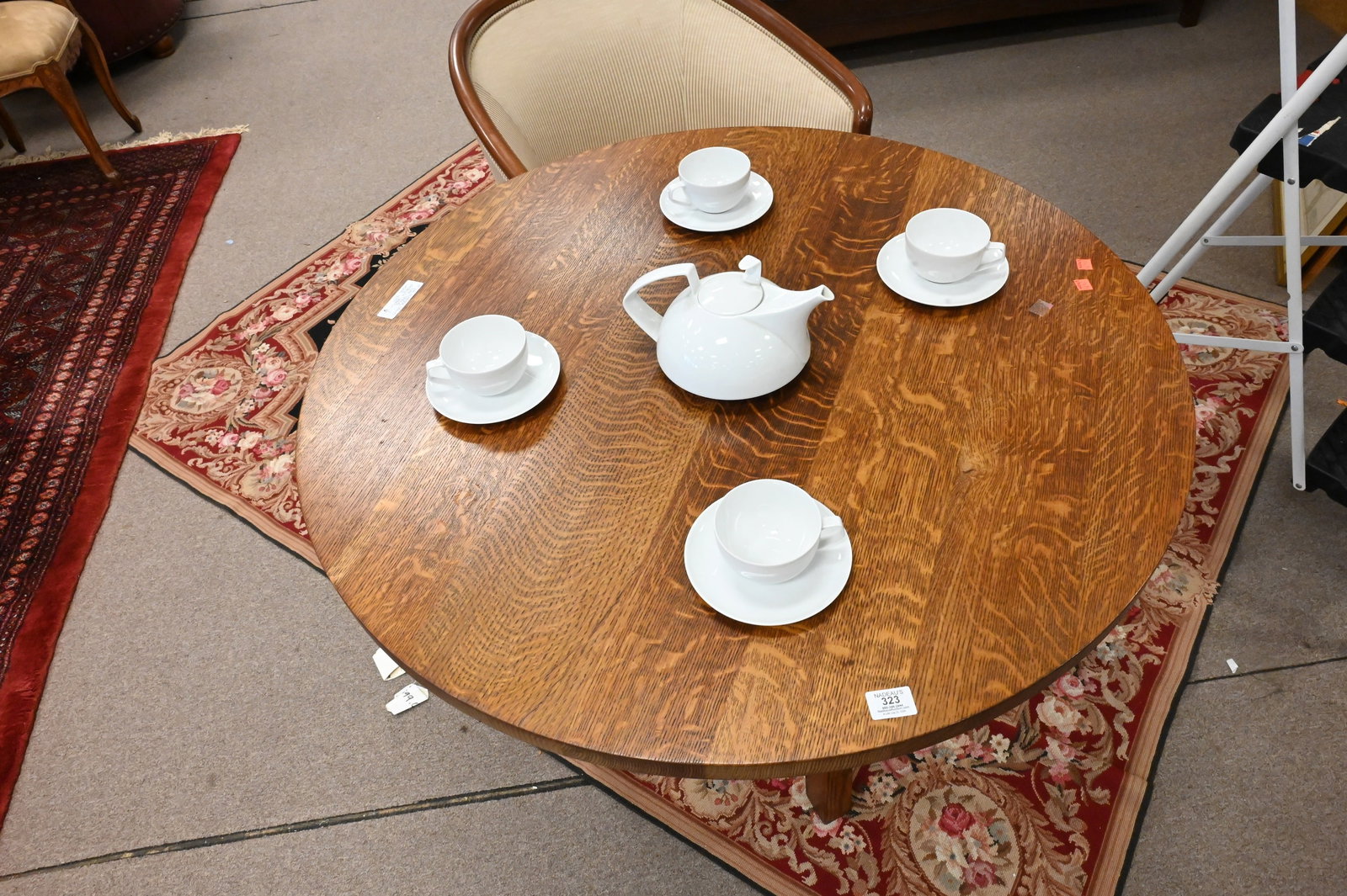 Stickley Oak Round Center Table - 3