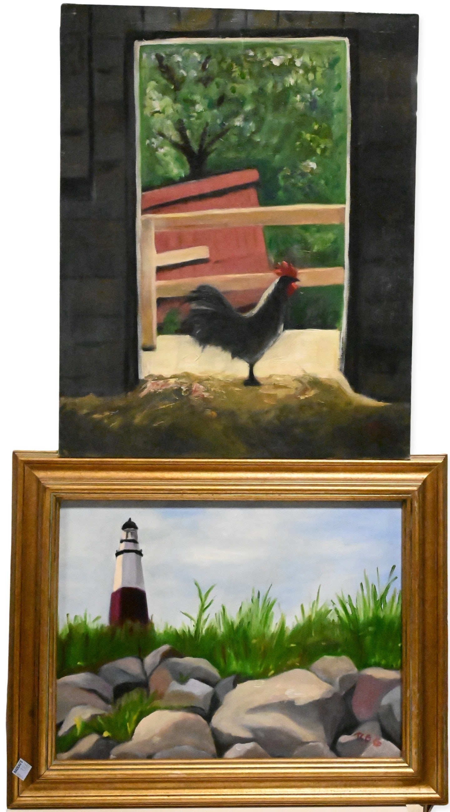 Collection of 15 Roslyn Greenberg Greenfield (American 1935-2025) Mostly Framed Artworks: Collection of 15 Roslyn Greenberg Greenfield (American 1935-2025) Mostly Framed Artworks Decorative landscapes, lighthouse seascapes, still lifes, figure studies etc... Each signed RGG 26" x 32"