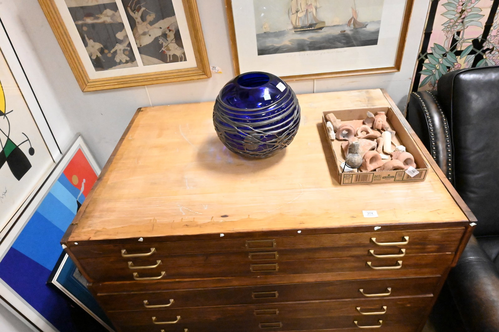 Two Part Railroad Map Cabinet - 3