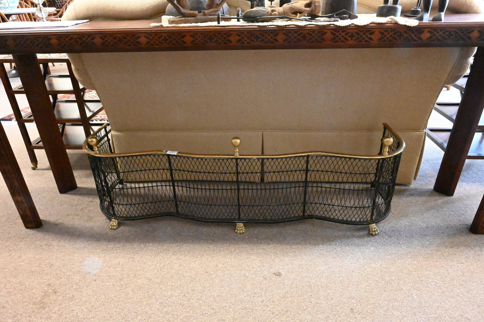 Federal Style Serpentine Wire Firescreen - 2