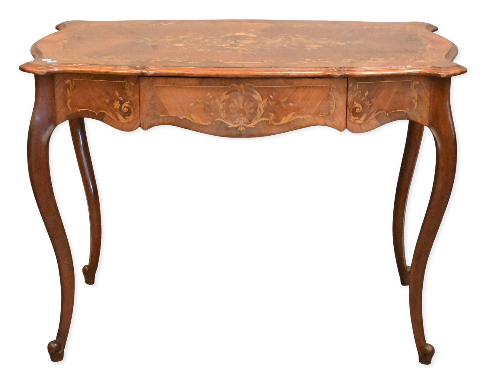 Inlaid Mahogany Writing Desk in the Manner of R.J. Horner (1 of 6)