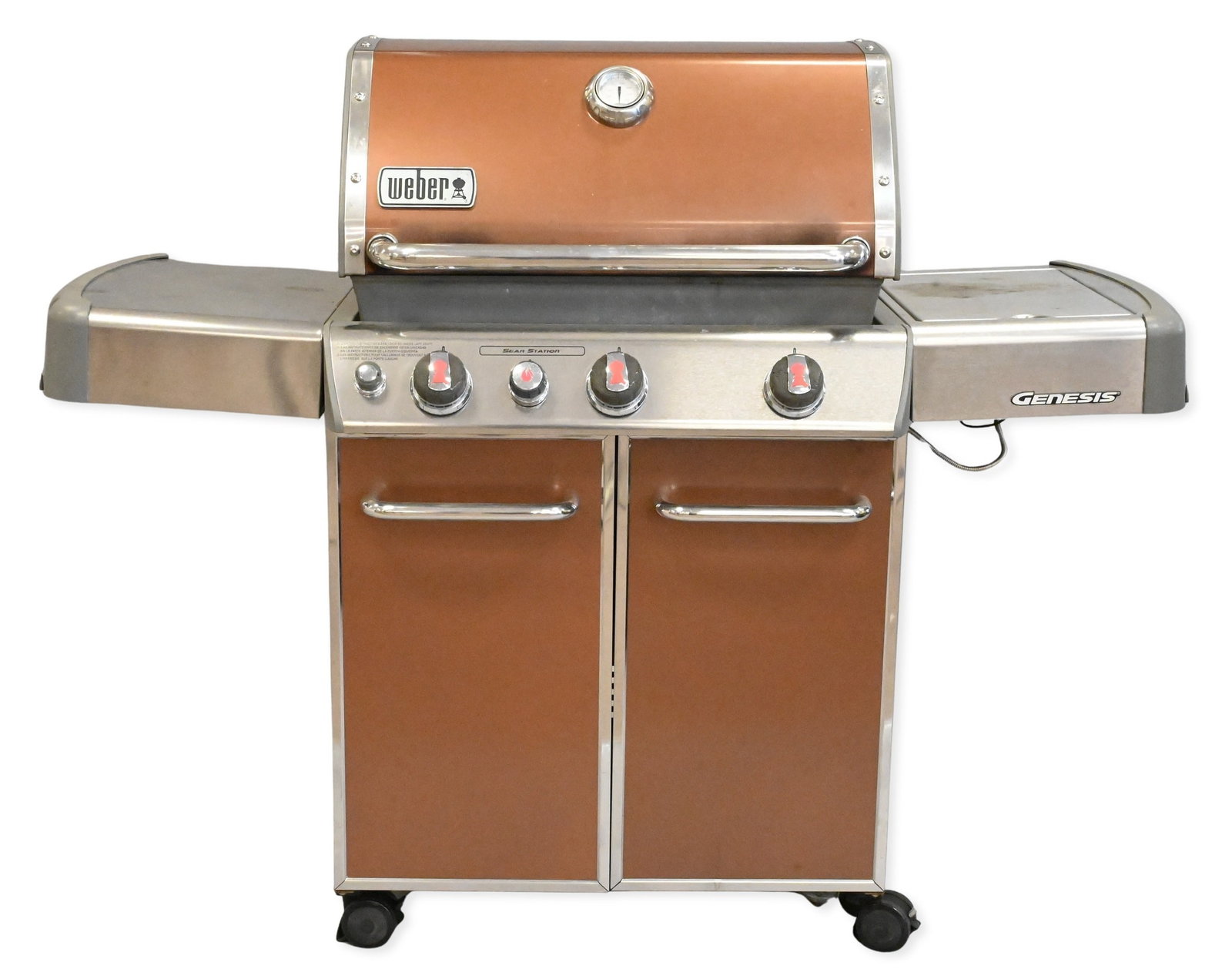 Weber Grill: Weber Grill three burner searer and side burner with cover height 46 1/2 inches