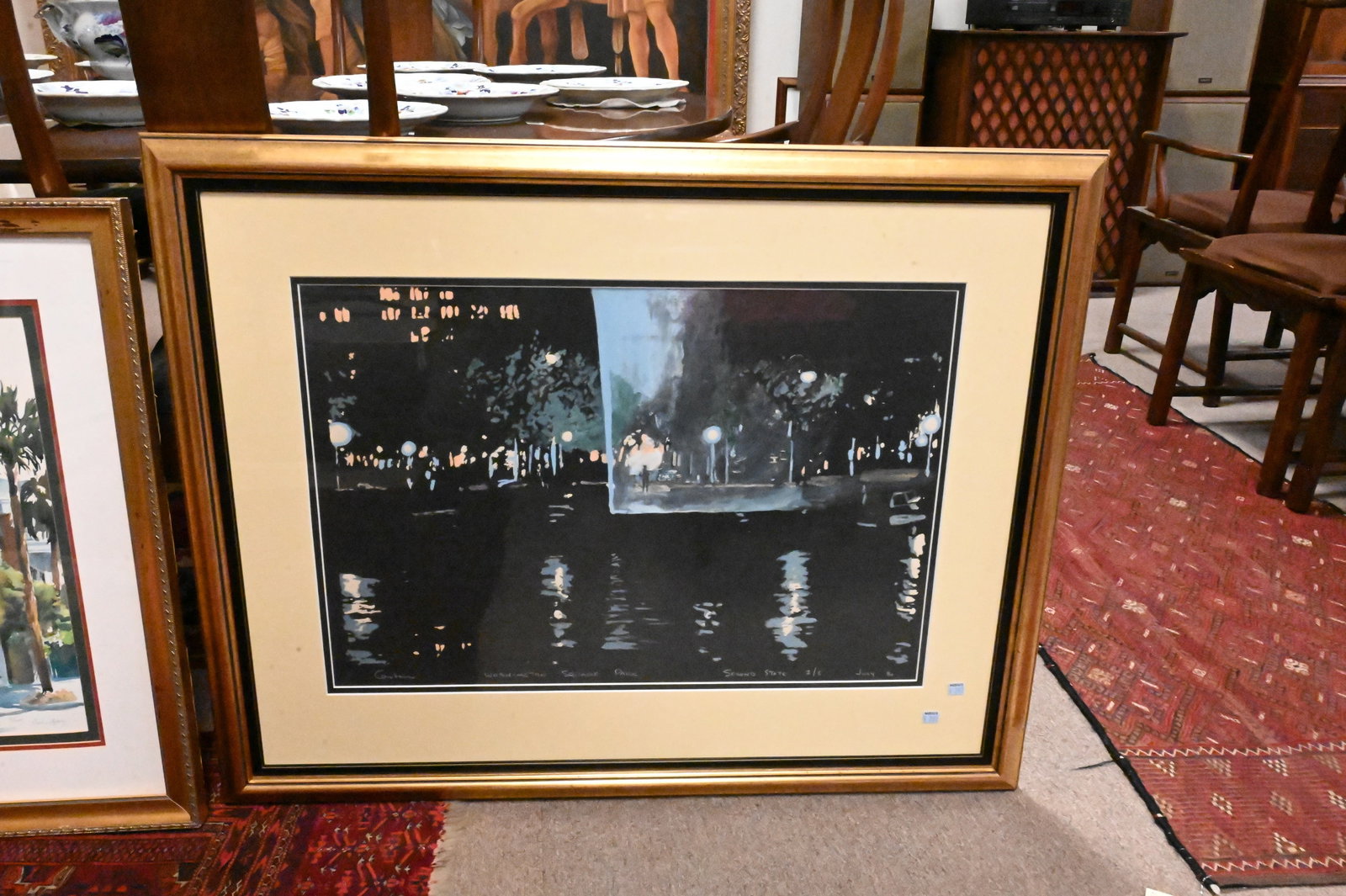 Five Large Framed Decorative Street Scenes - 3