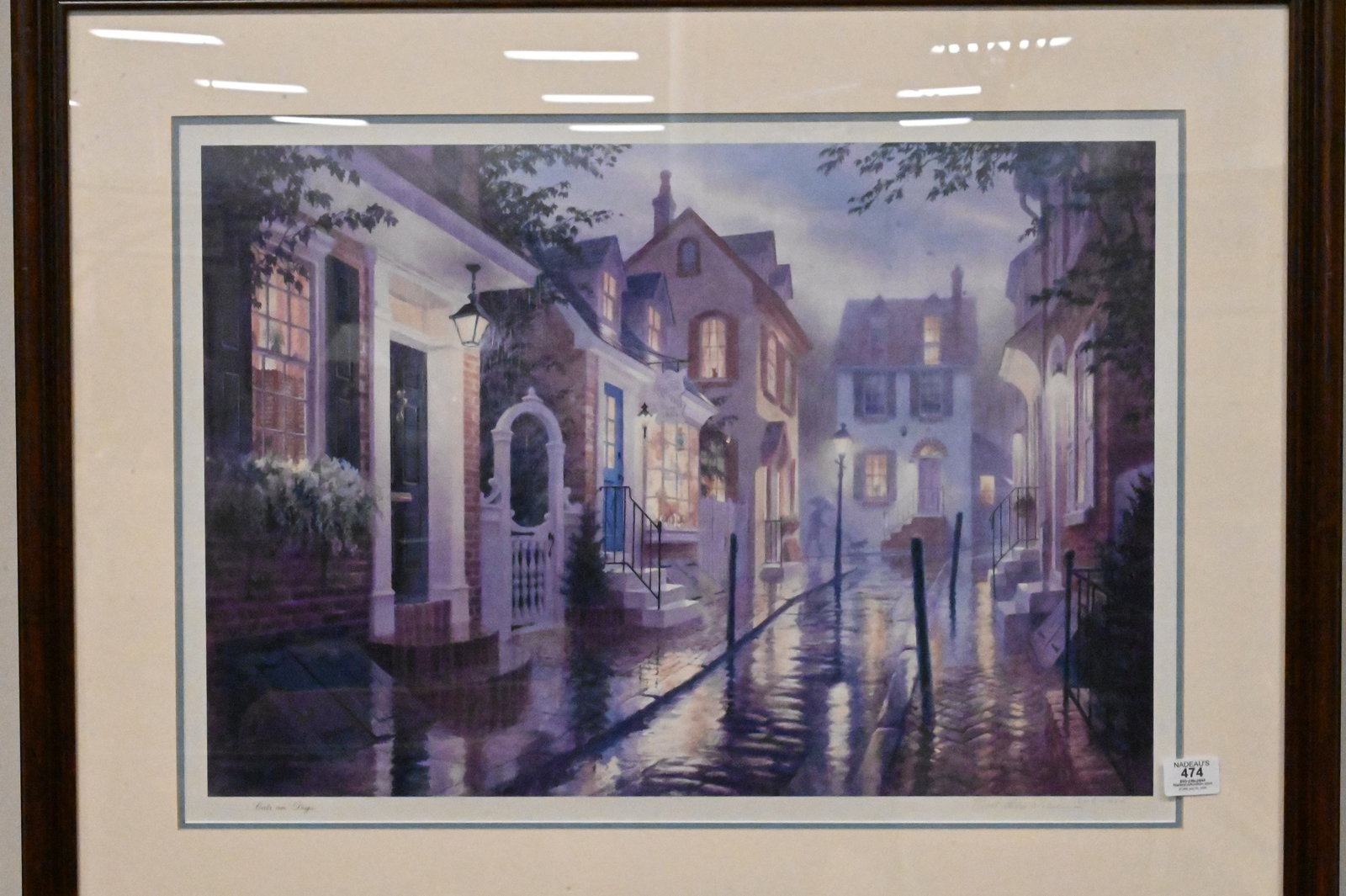 Five Large Framed Decorative Street Scenes - 5