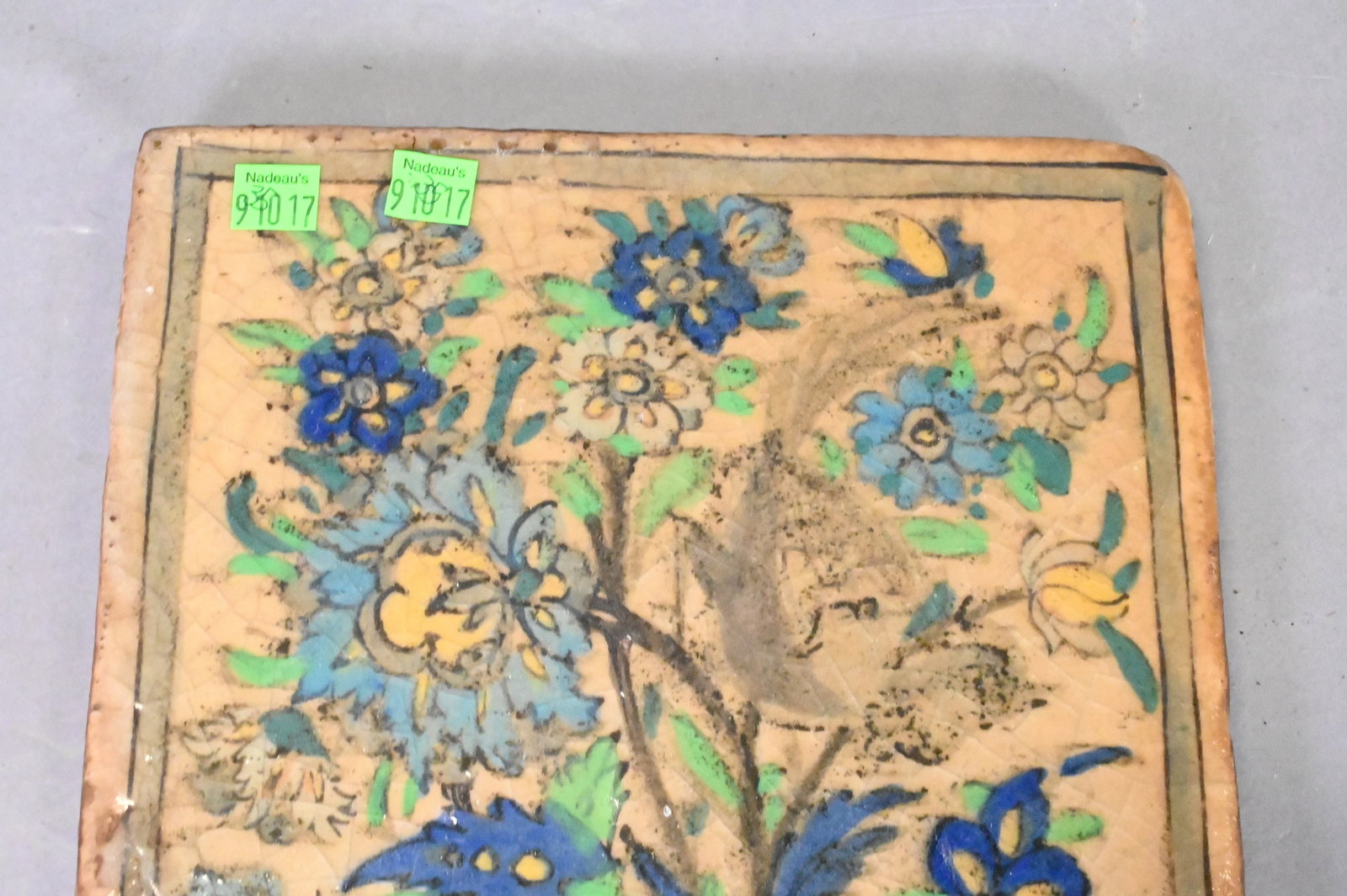 Persian Qajar Polychrome Tile - 2