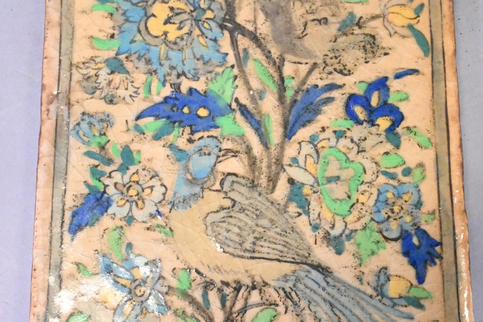 Persian Qajar Polychrome Tile - 3