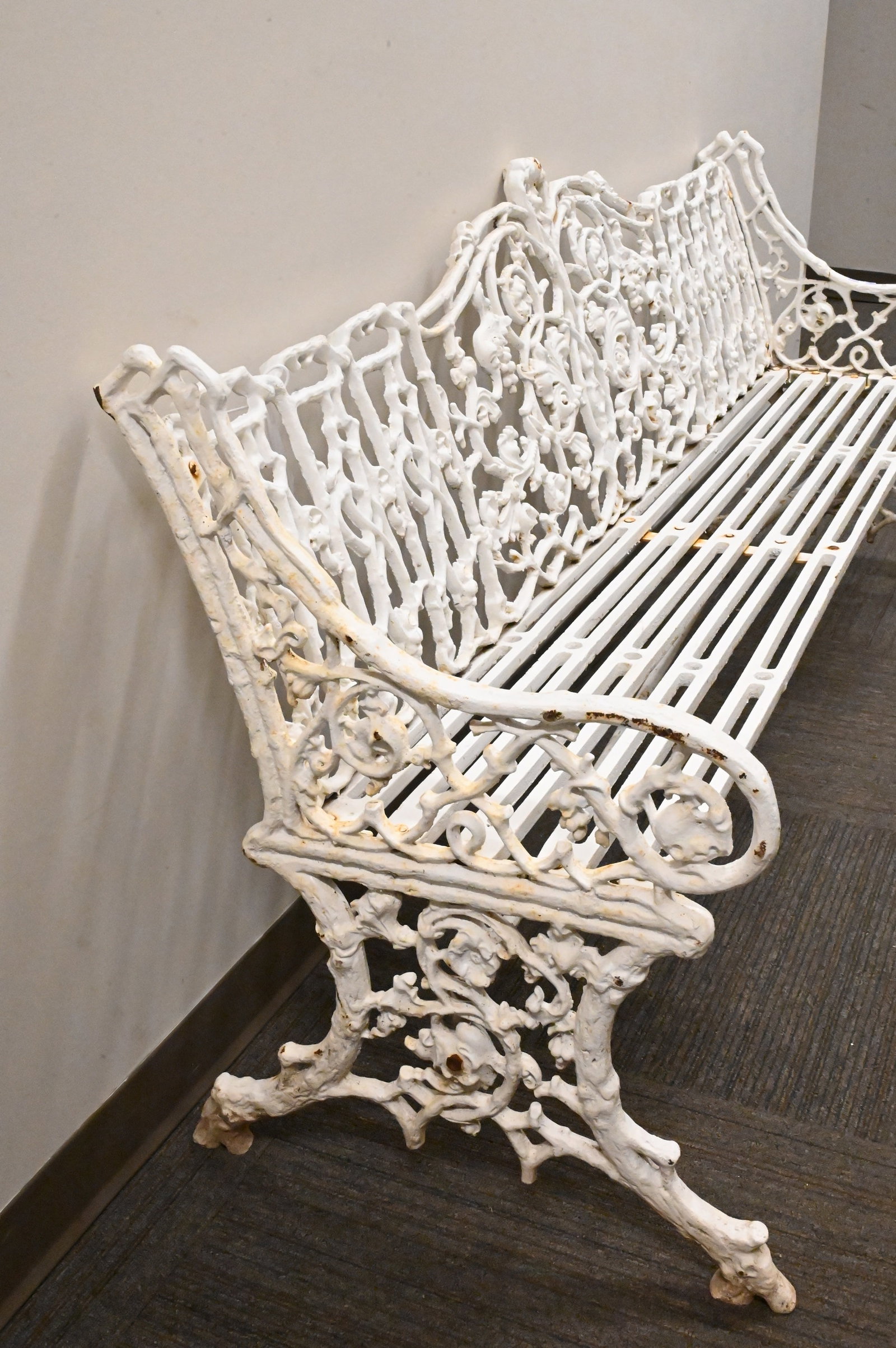 Large Iron Outdoor Bench - 5