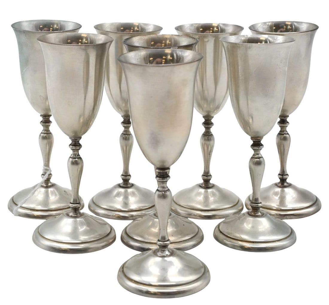 Eight Randahl Sterling Silver Cordials / Goblets (1 of 2)