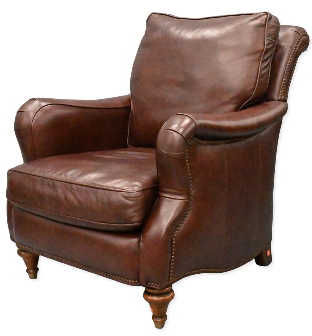 Bassett Furniture Leather Upholstered Club Chair (1 of 5)