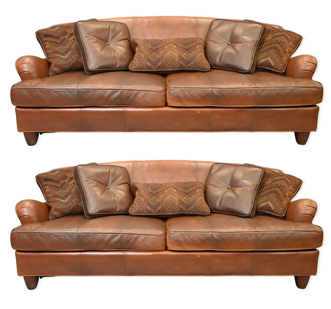 Century Furniture Leather Sofa (1 of 5)