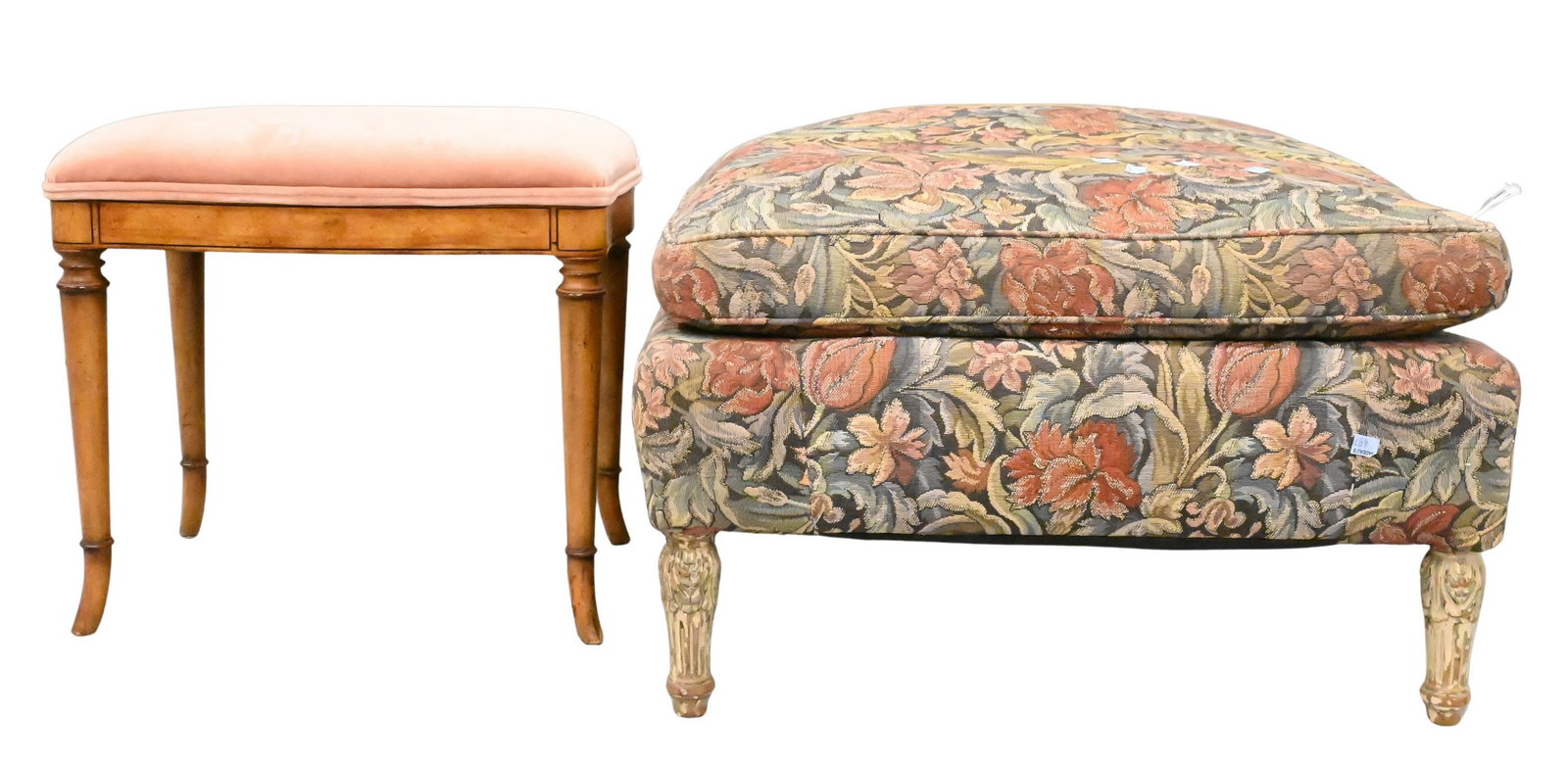 Louis XVI Style Ottoman (1 of 8)