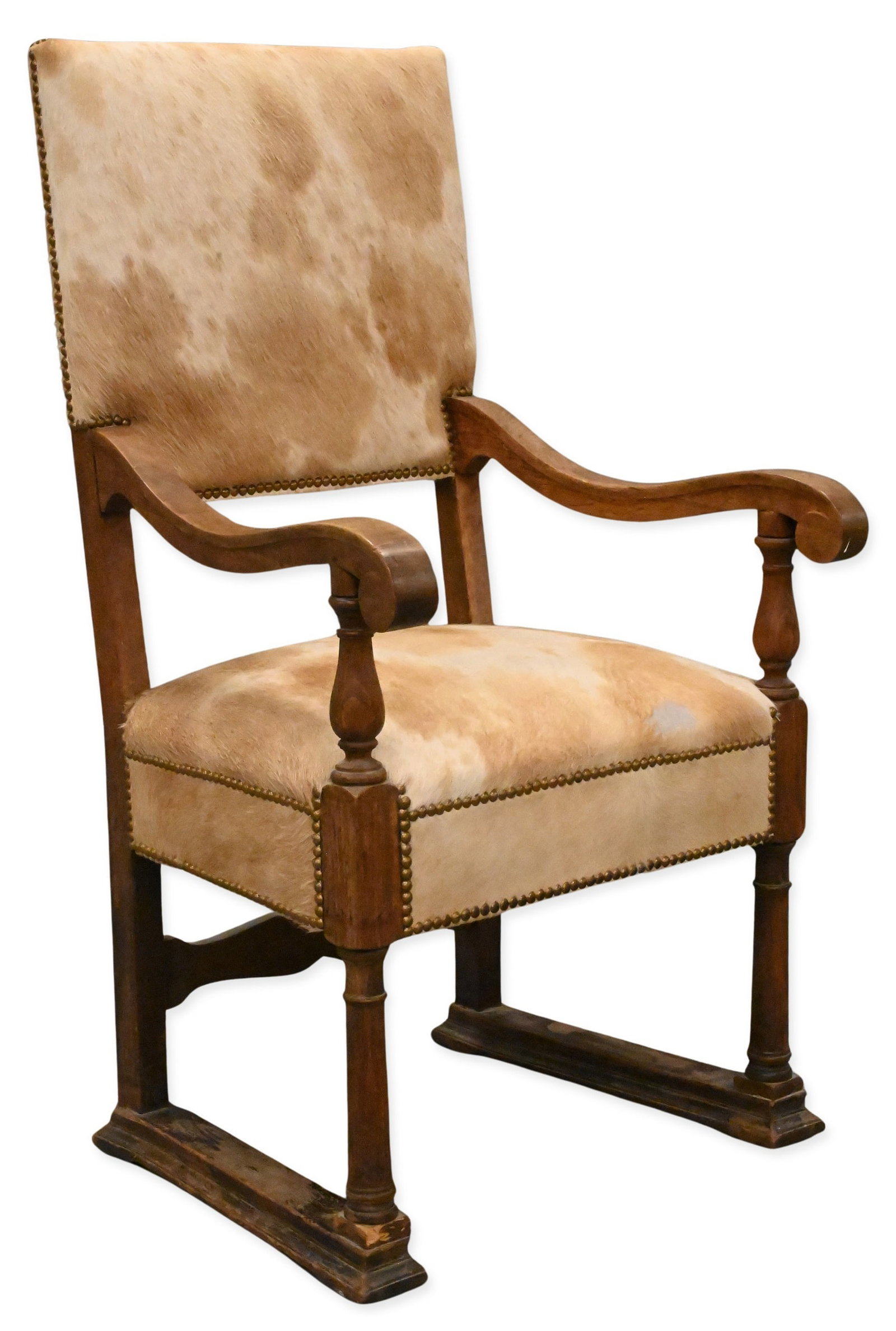 Custom Upholstered Cowhide Armchair (1 of 6)