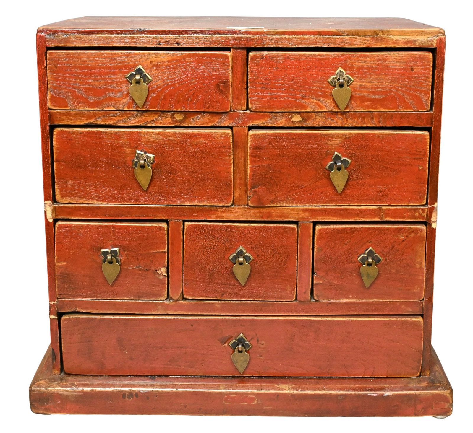 Diminutive Chinese Red Painted Apothecary Chest (1 of 5)
