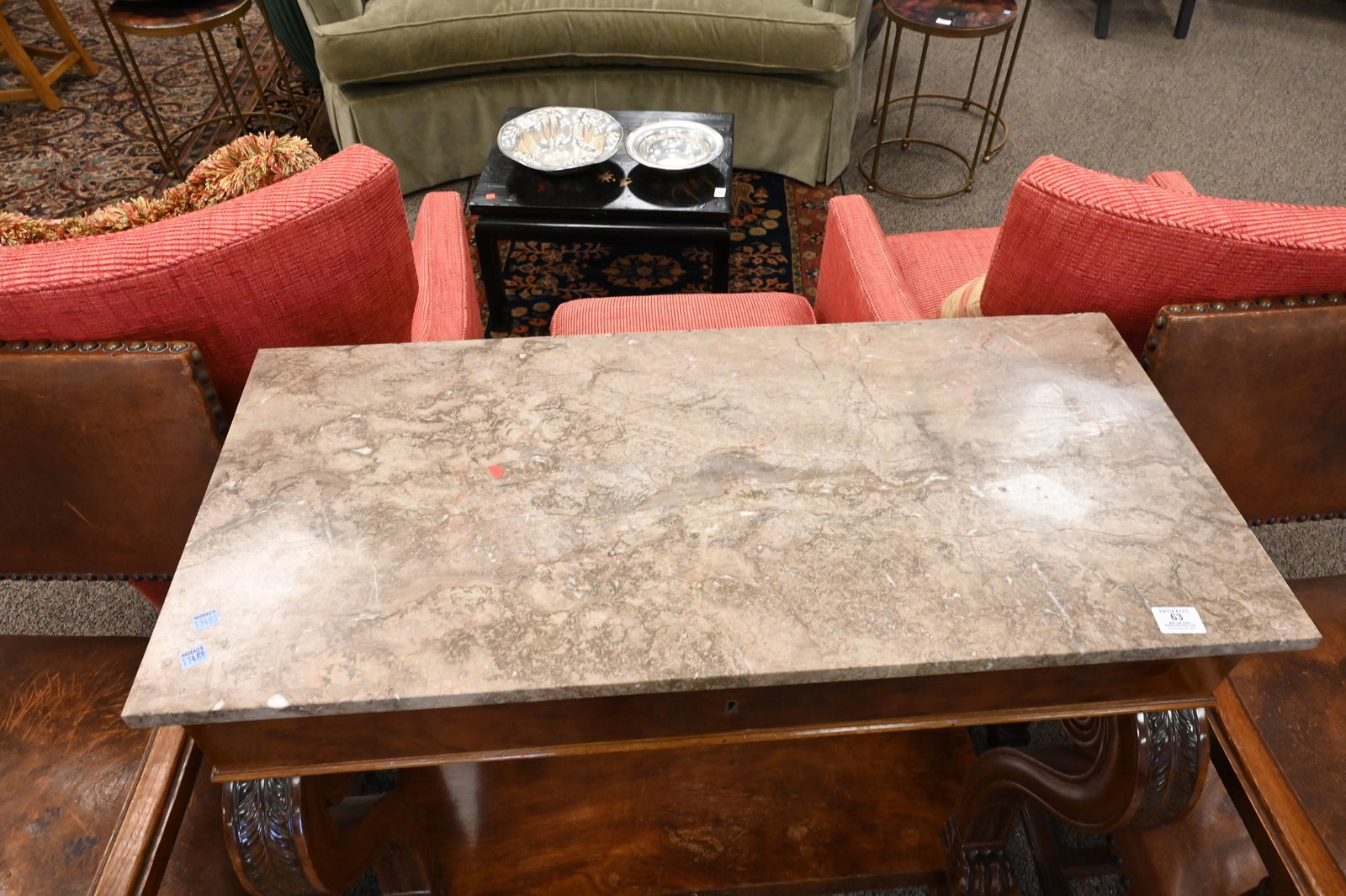 Grey Marble Top Pier Table - 3