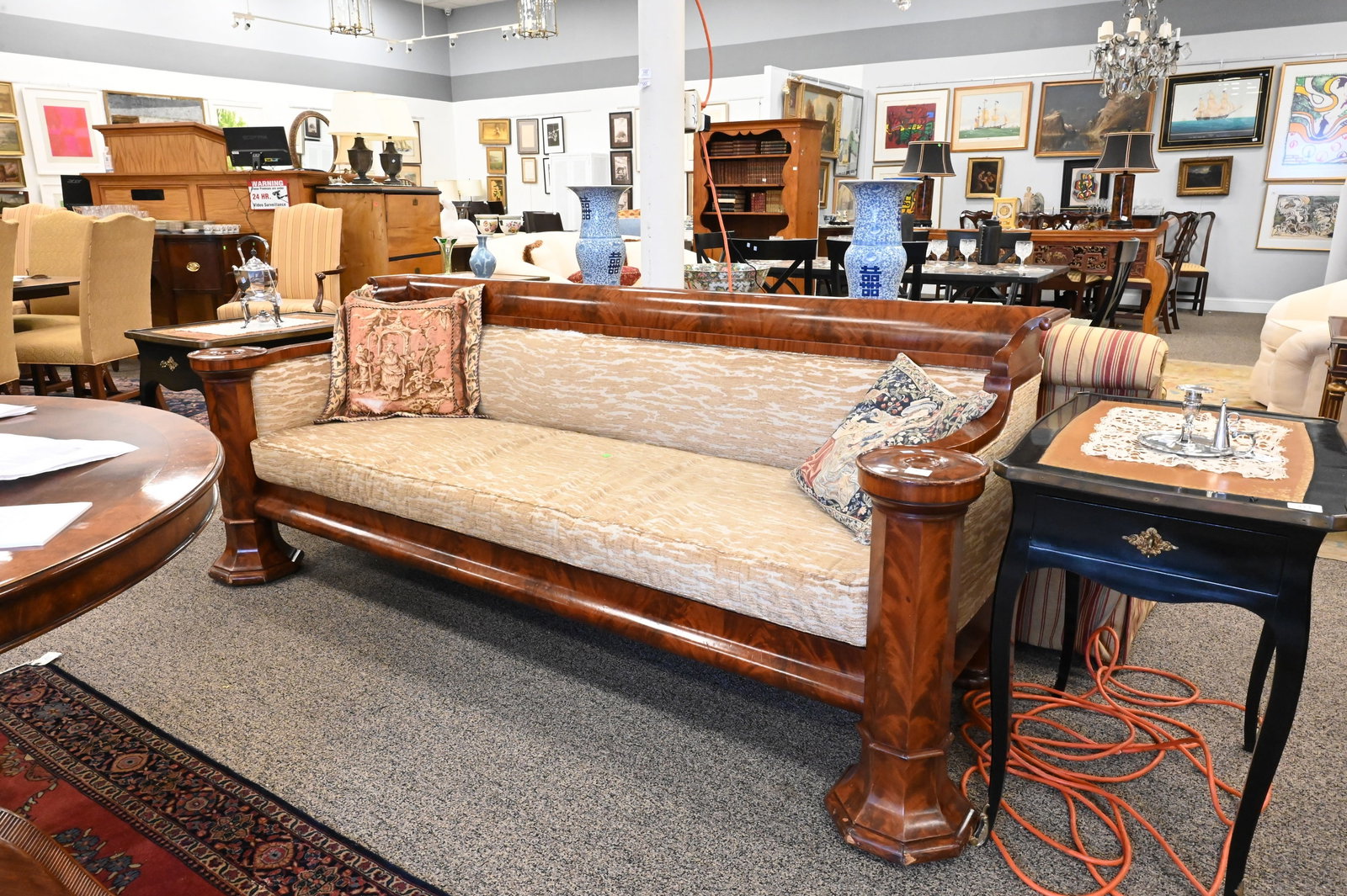 Mahogany Empire Sofa - 2