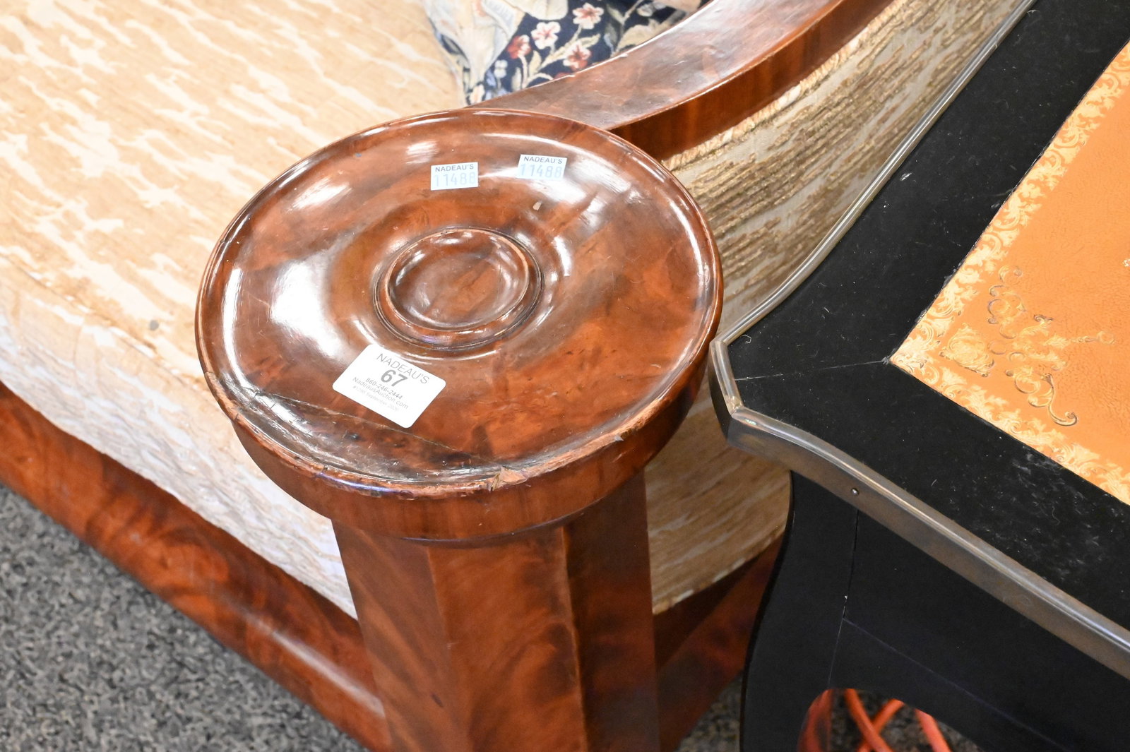 Mahogany Empire Sofa - 4