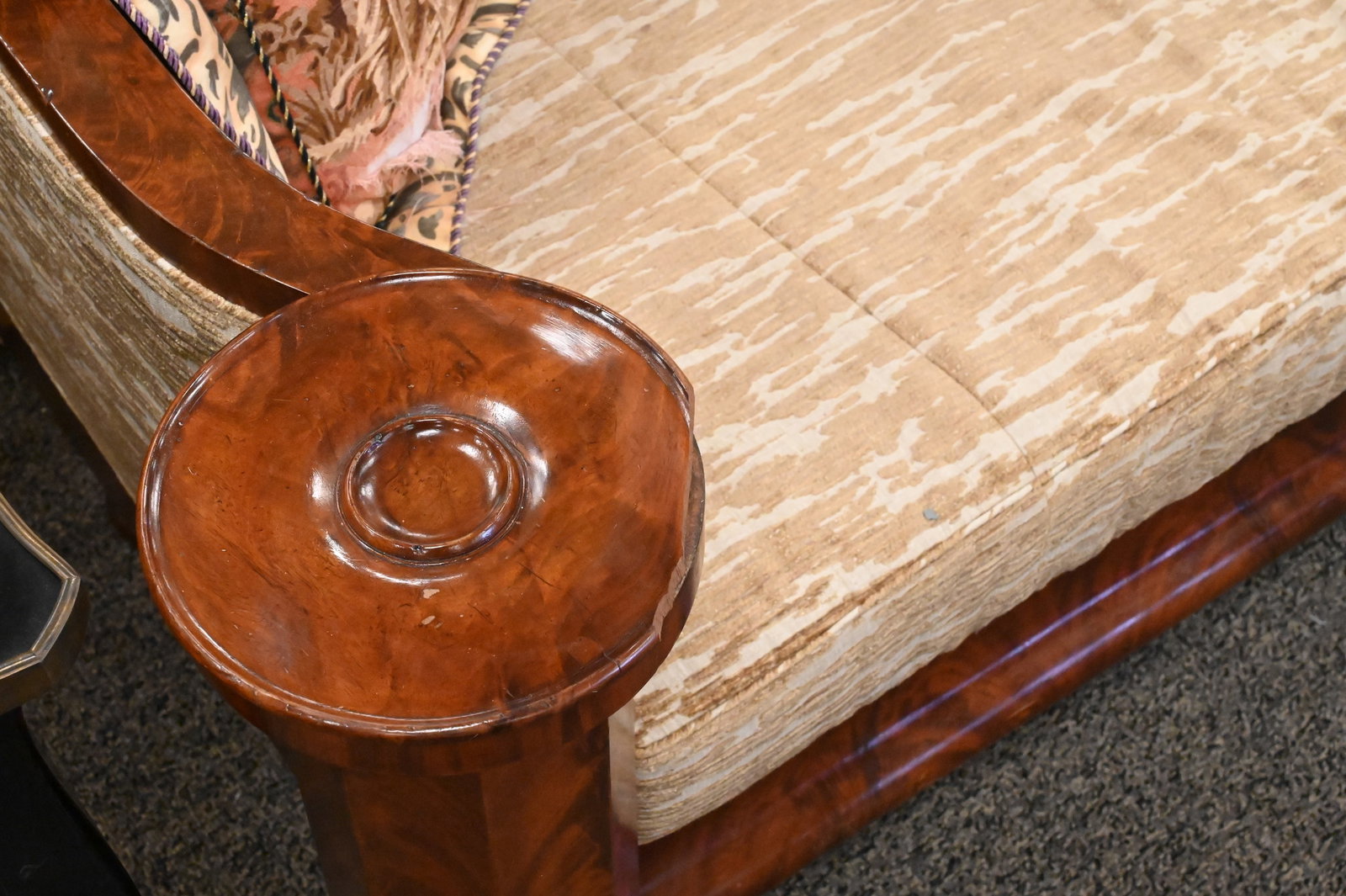 Mahogany Empire Sofa - 5