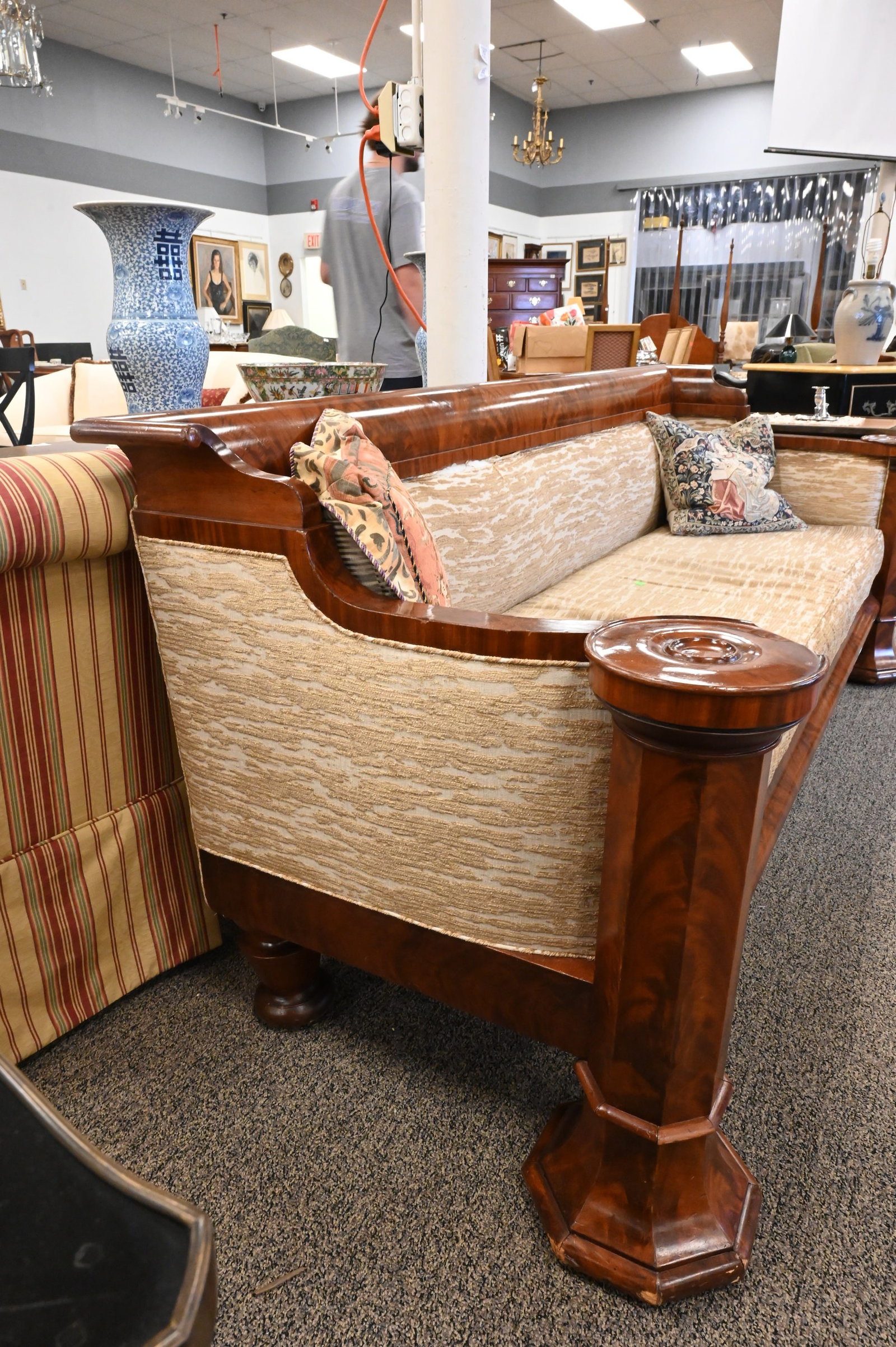 Mahogany Empire Sofa - 6