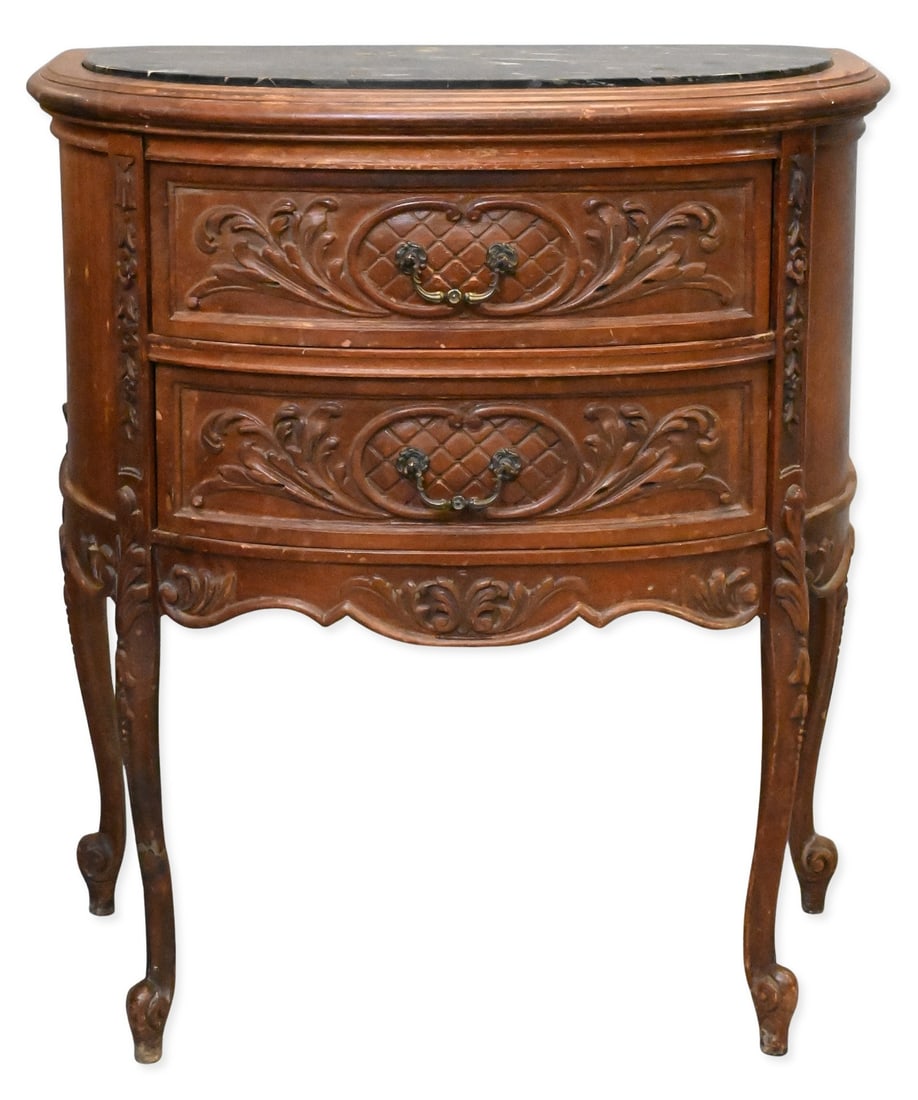 Demilune Marble Top Commode (1 of 7)