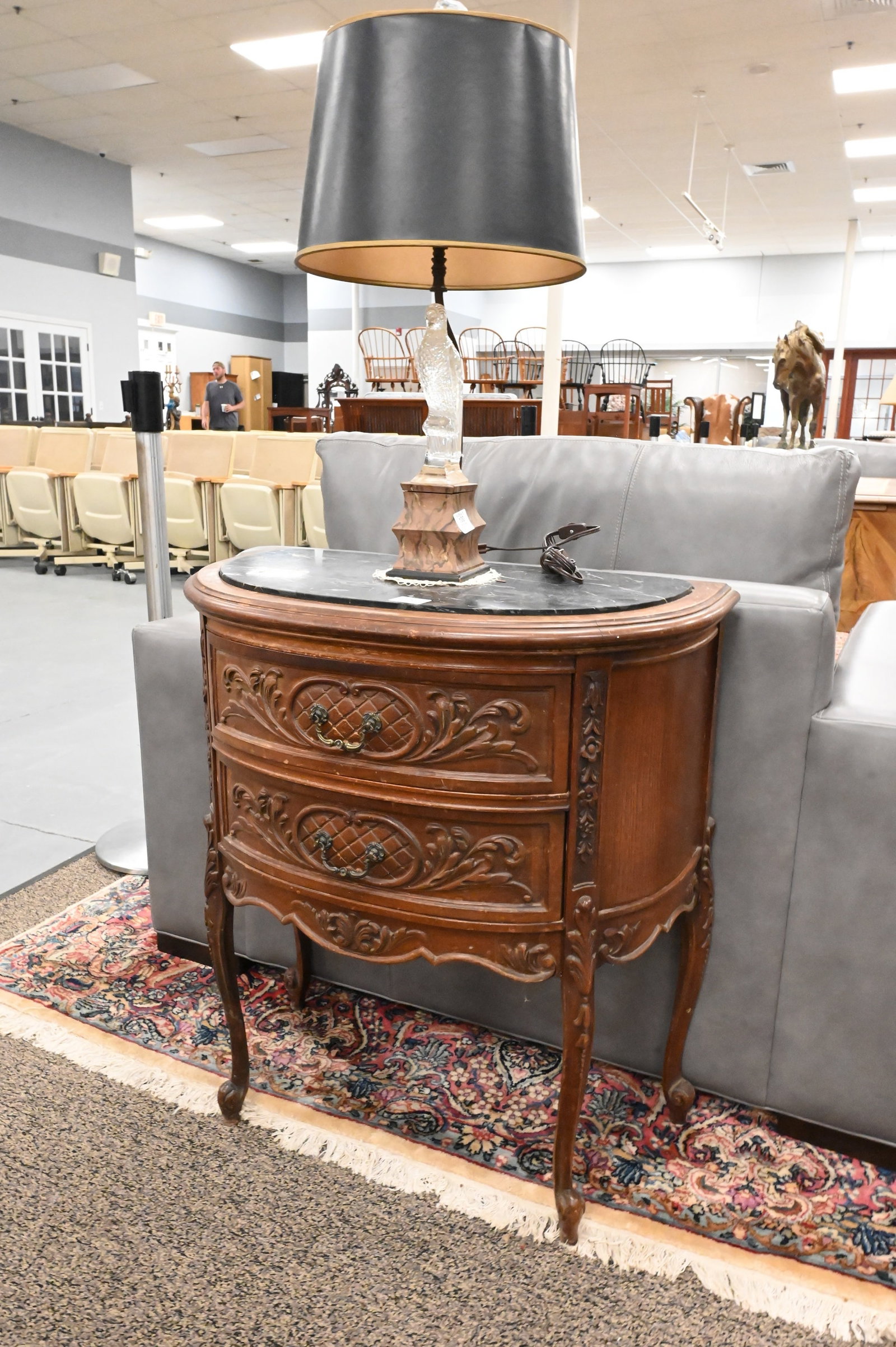 Demilune Marble Top Commode - 2